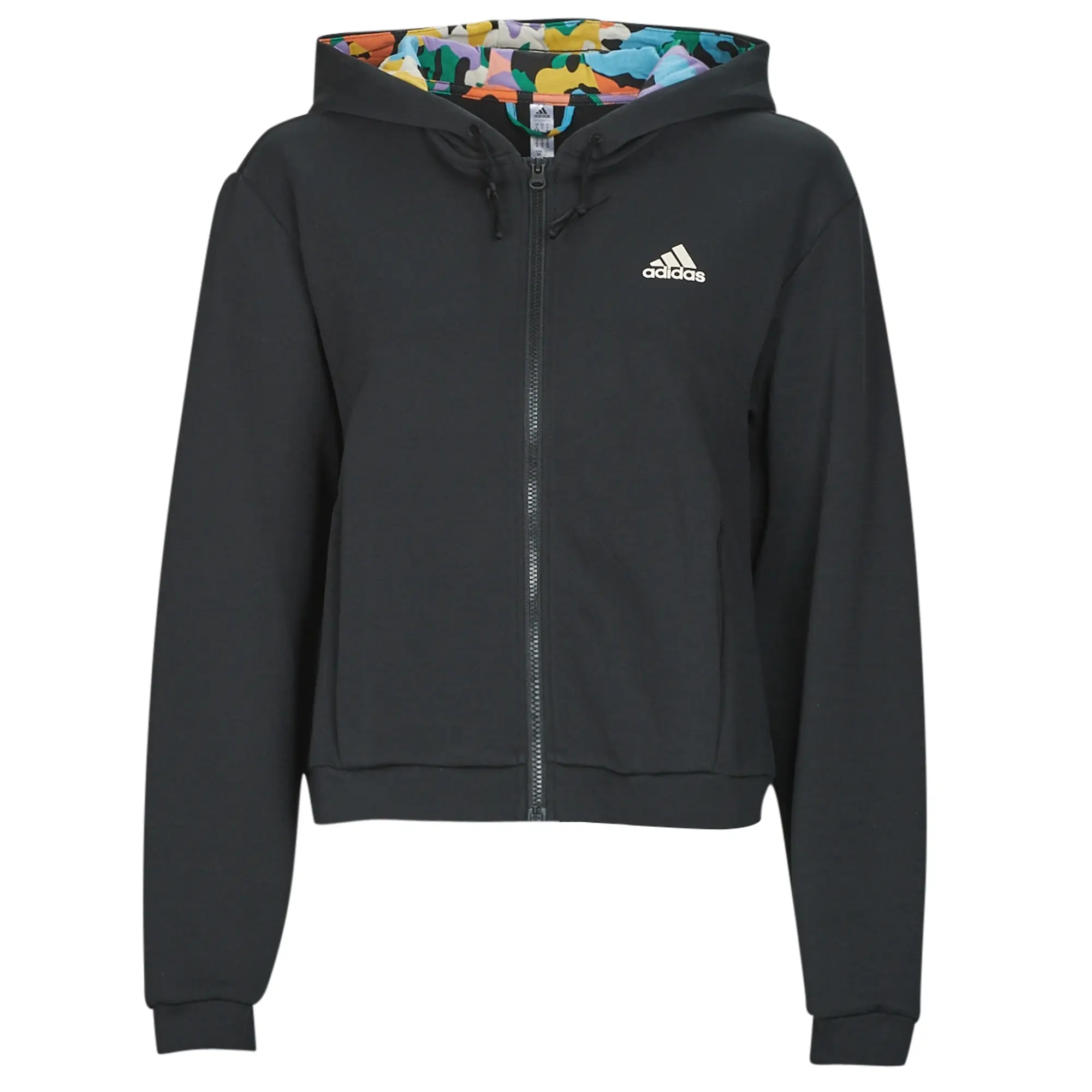 adidas  AOP FZ REG  women's Tracksuit jacket in Black