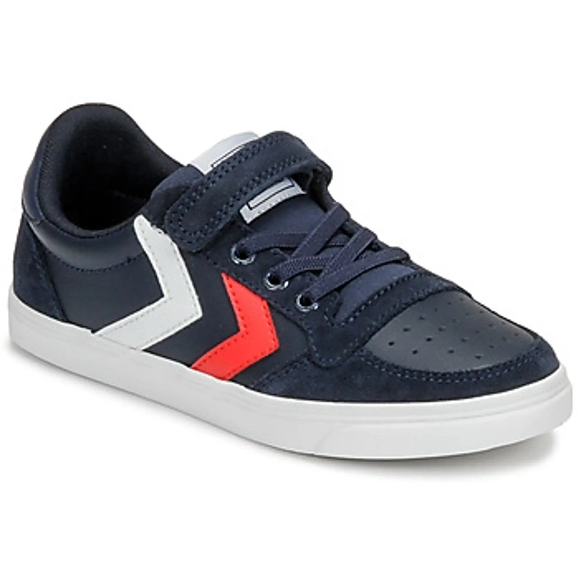 hummel  SLIMMER STADIL LEATHER LOW JR  girls's Children's Shoes (Trainers) in Blue