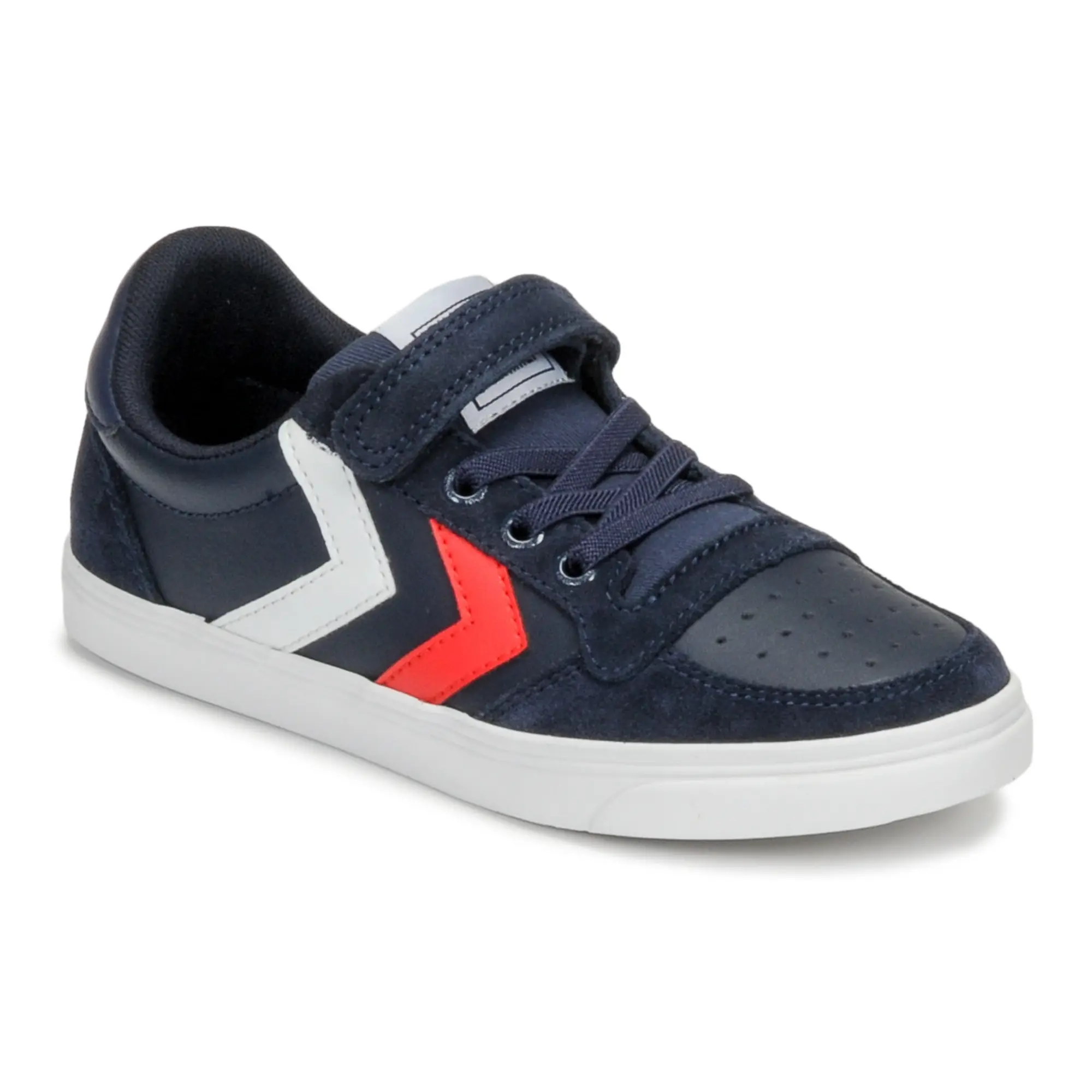 hummel  SLIMMER STADIL LEATHER LOW JR  girls's Children's Shoes (Trainers) in Blue