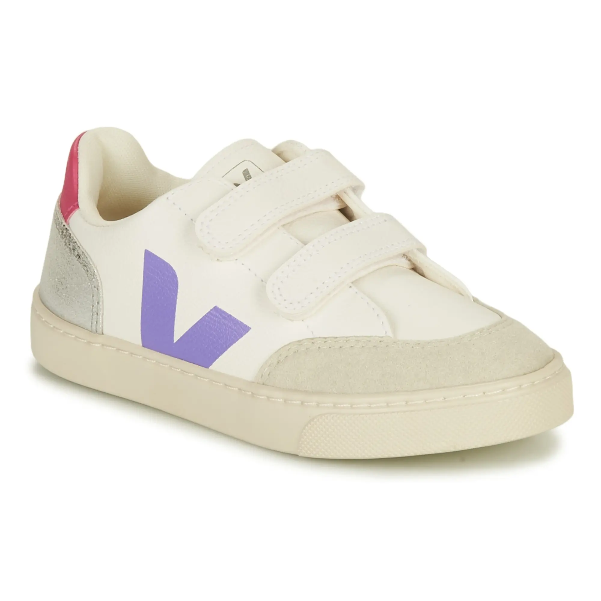 Veja  SMALL V-12  girls's Children's Shoes (Trainers) in White