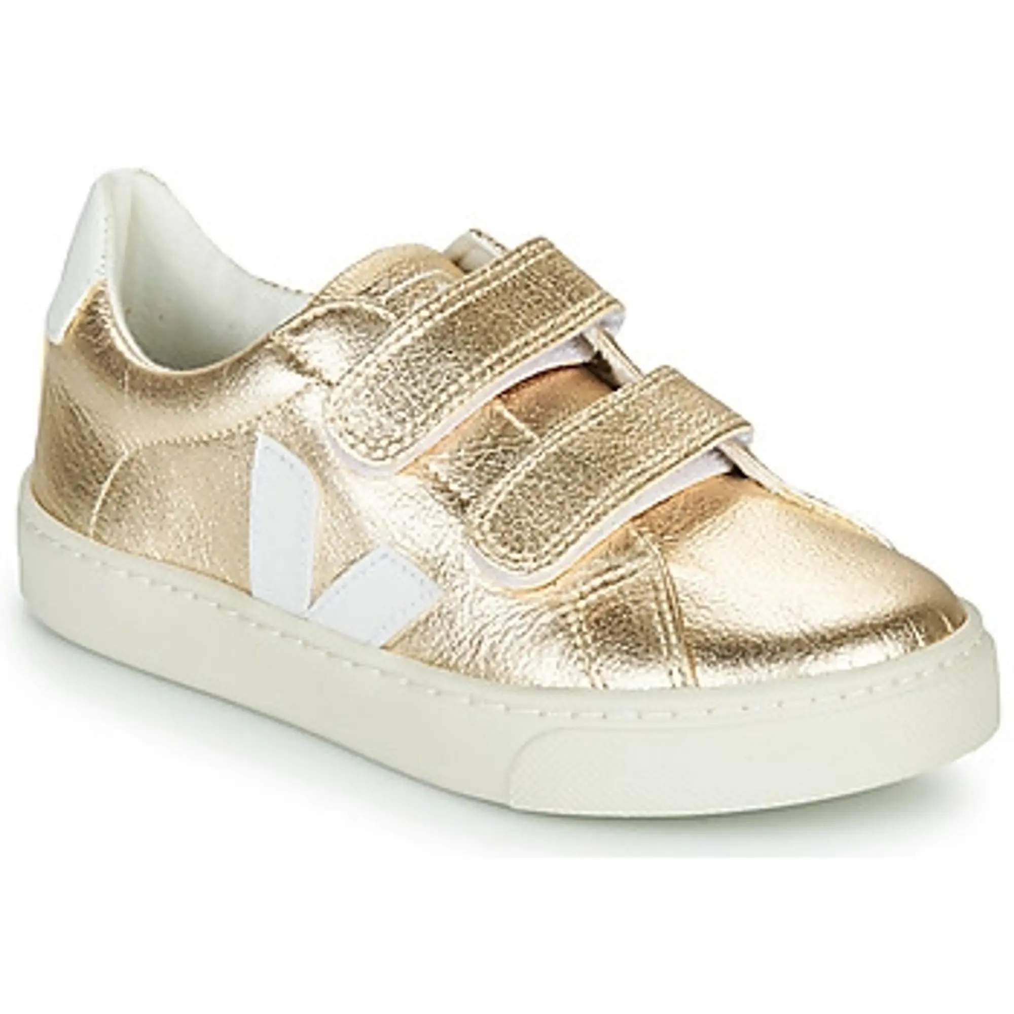 Veja  SMALL-ESPLAR-VELCRO  girls's Children's Shoes (Trainers) in Gold