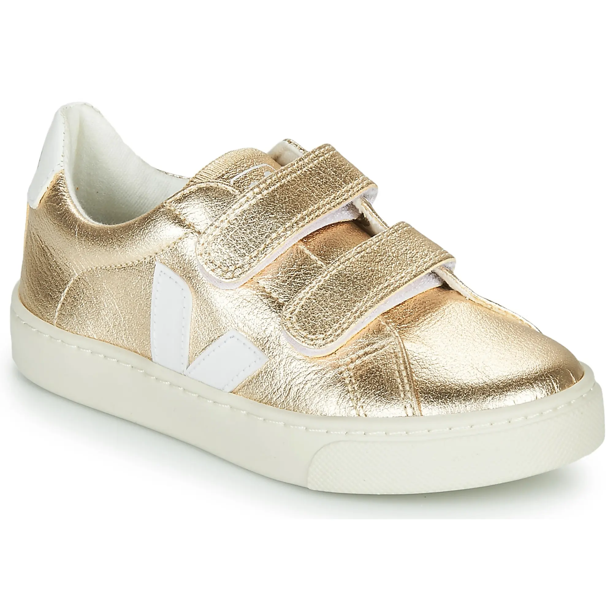 Veja  SMALL-ESPLAR-VELCRO  girls's Children's Shoes (Trainers) in Gold