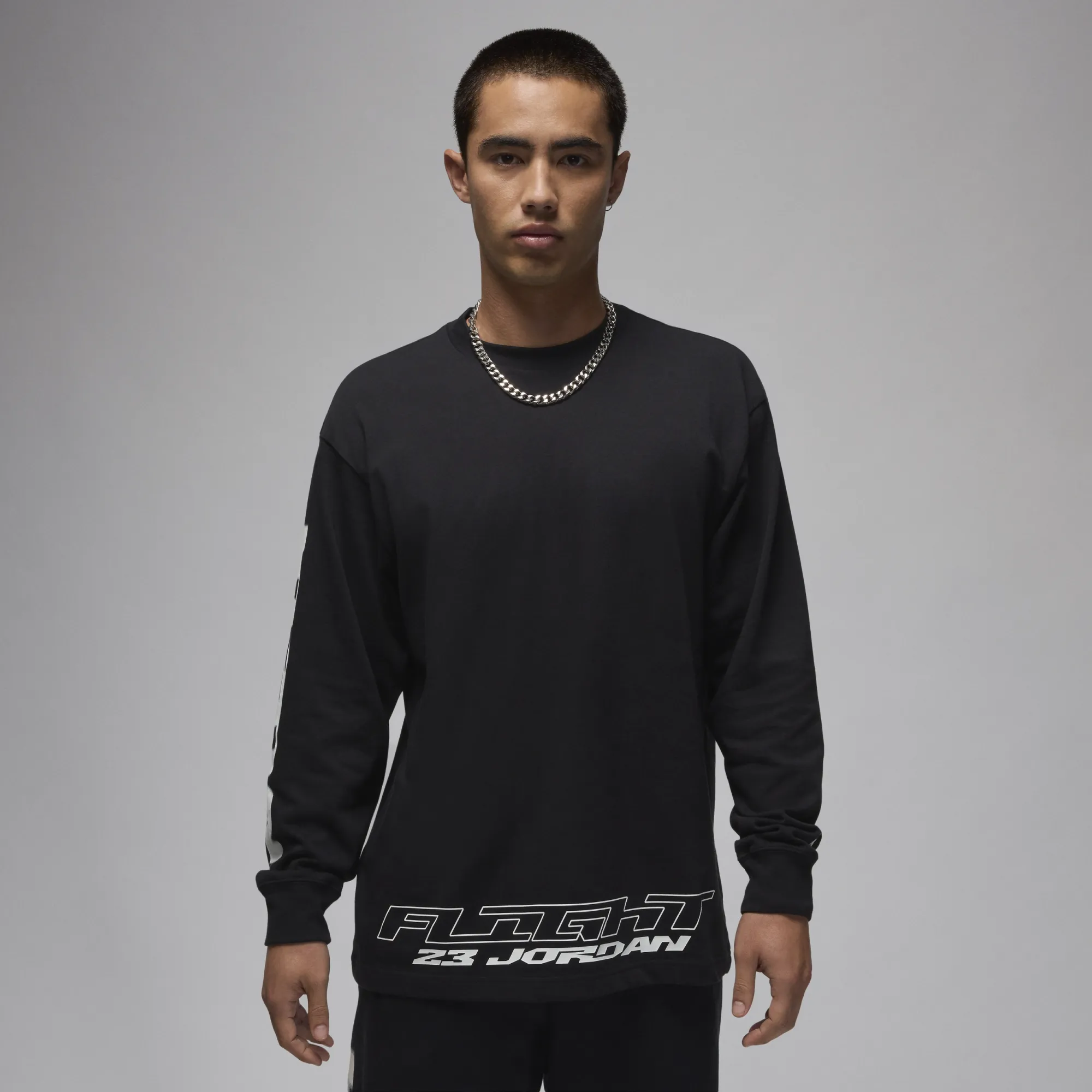 Nike Jordan MVP Men's Long-Sleeve T-Shirt Black Cotton