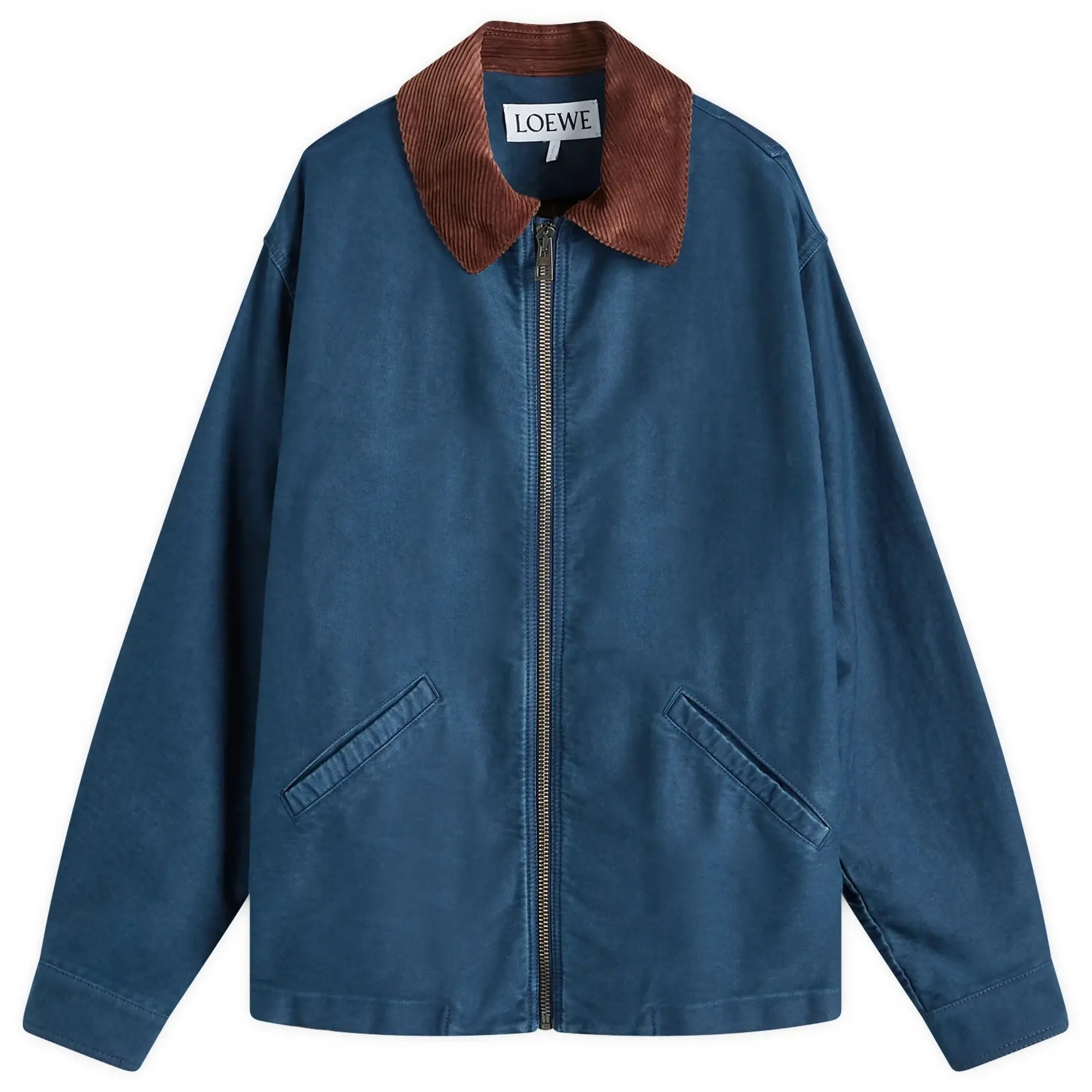 Loewe Men's Workwear Bomber Jacket Indigo Blue