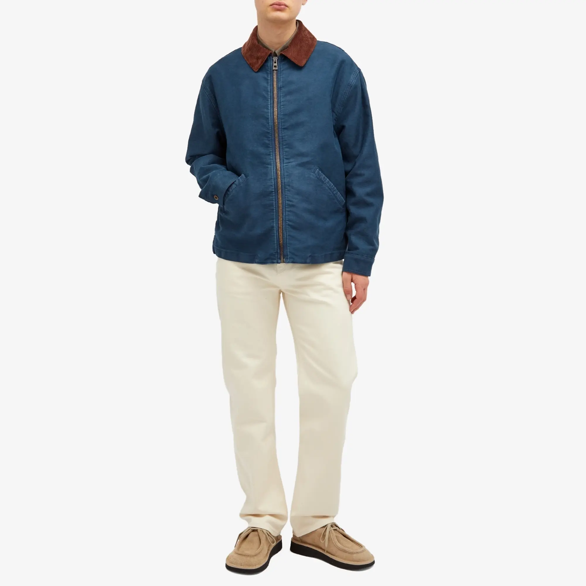 Loewe Men's Workwear Bomber Jacket Indigo Blue