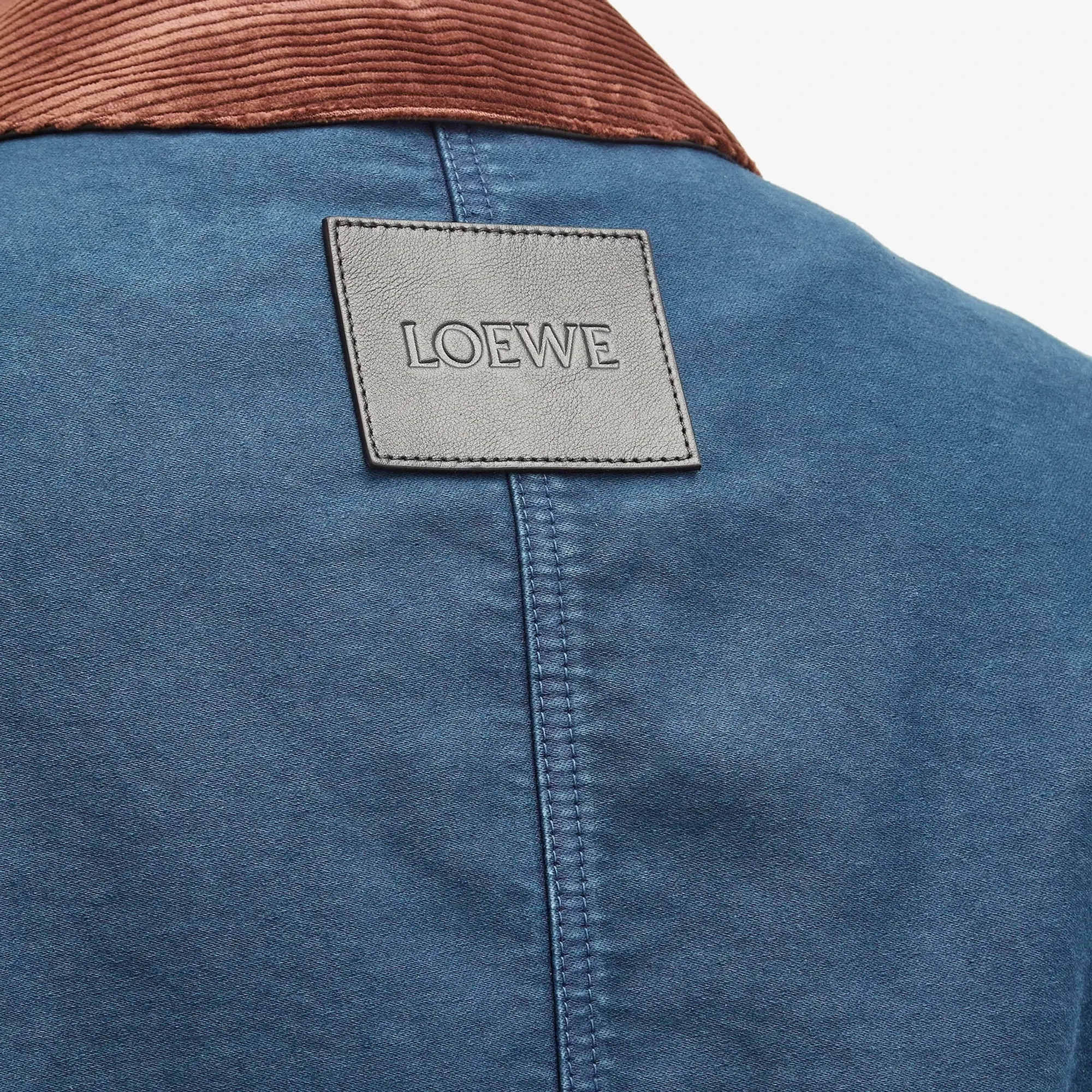 Loewe Men's Workwear Bomber Jacket Indigo Blue