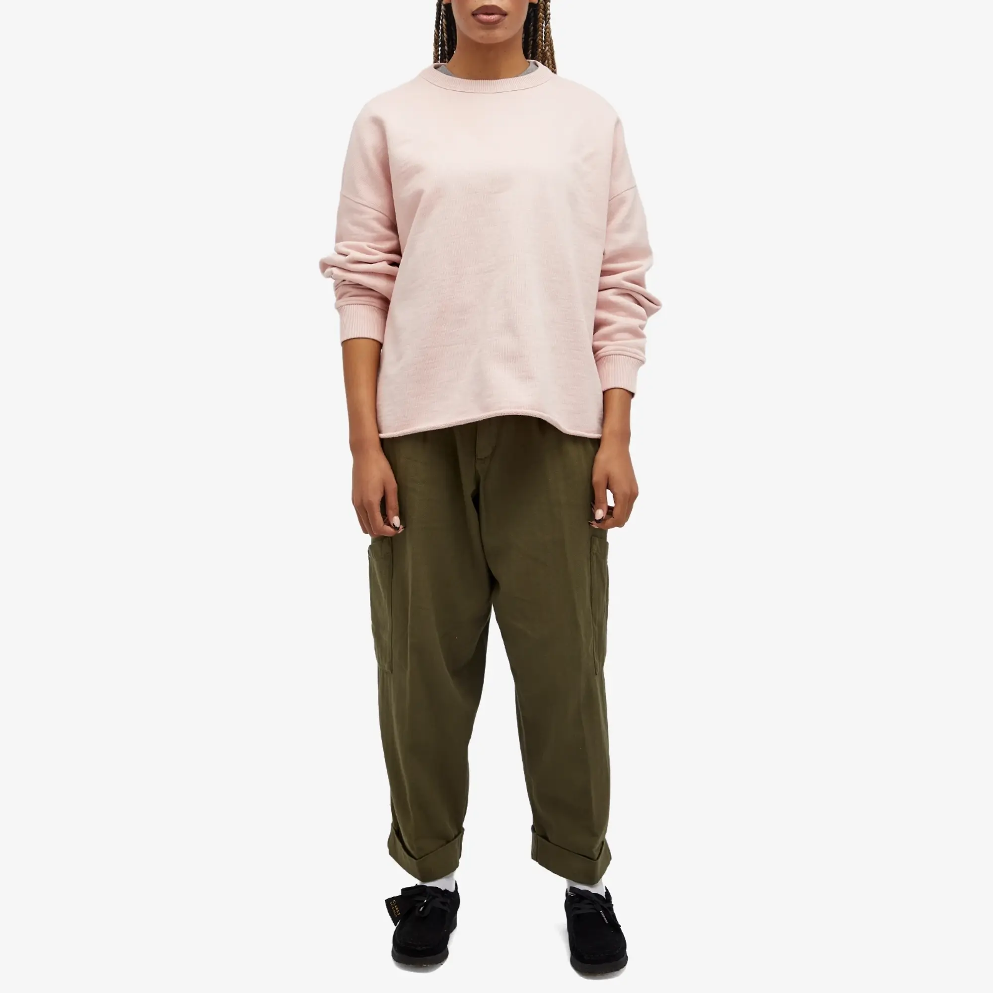 YMC Women's Greease Wide Trousers Olive