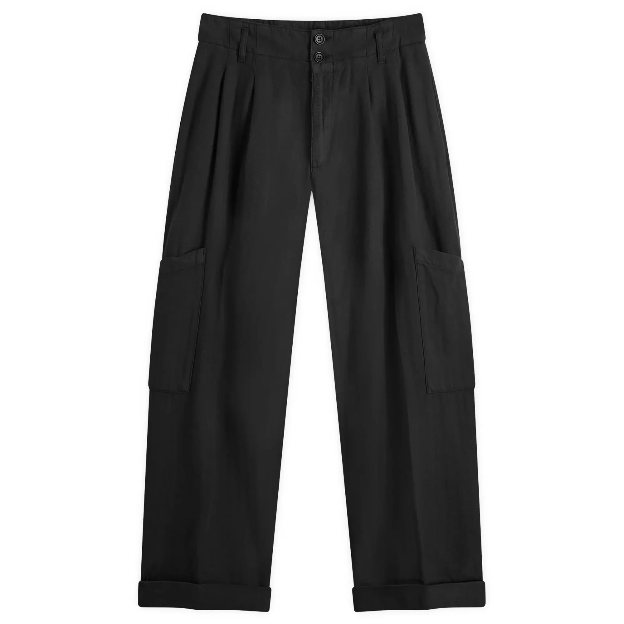 YMC Women's Grease Wide Trousers Black