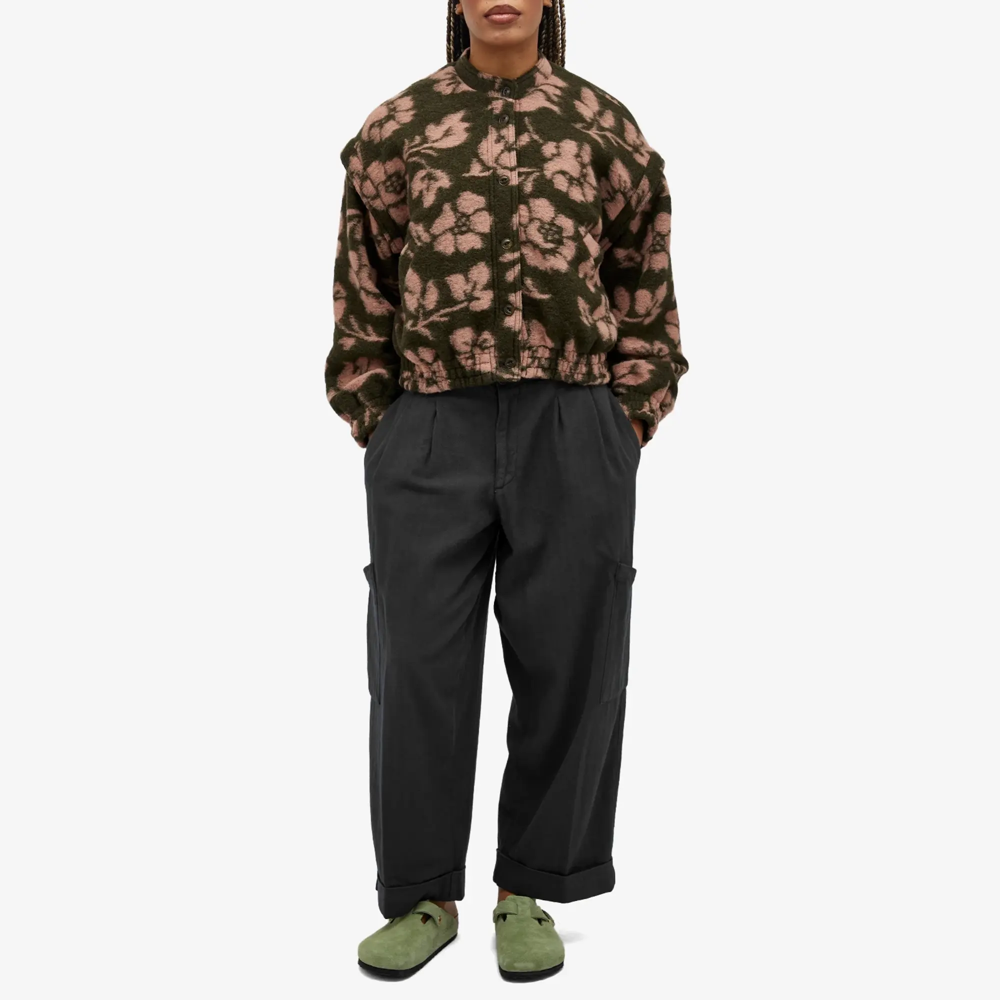 YMC Women's Grease Wide Trousers Black
