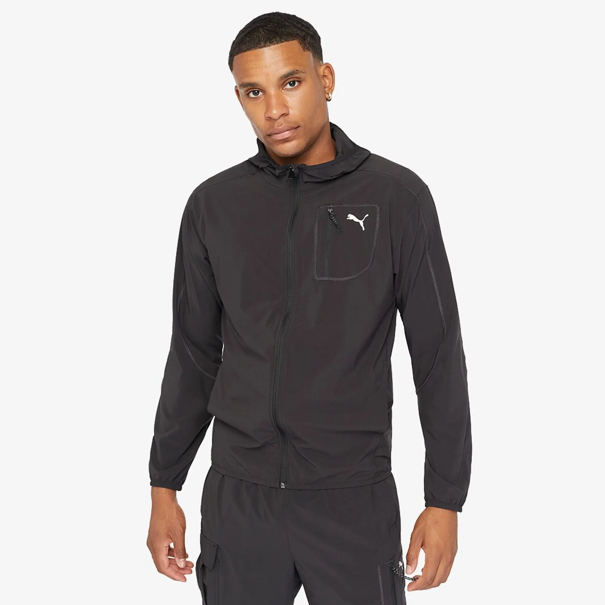 Puma Flex Lightweight Woven Jacket - Black - Size S - Black