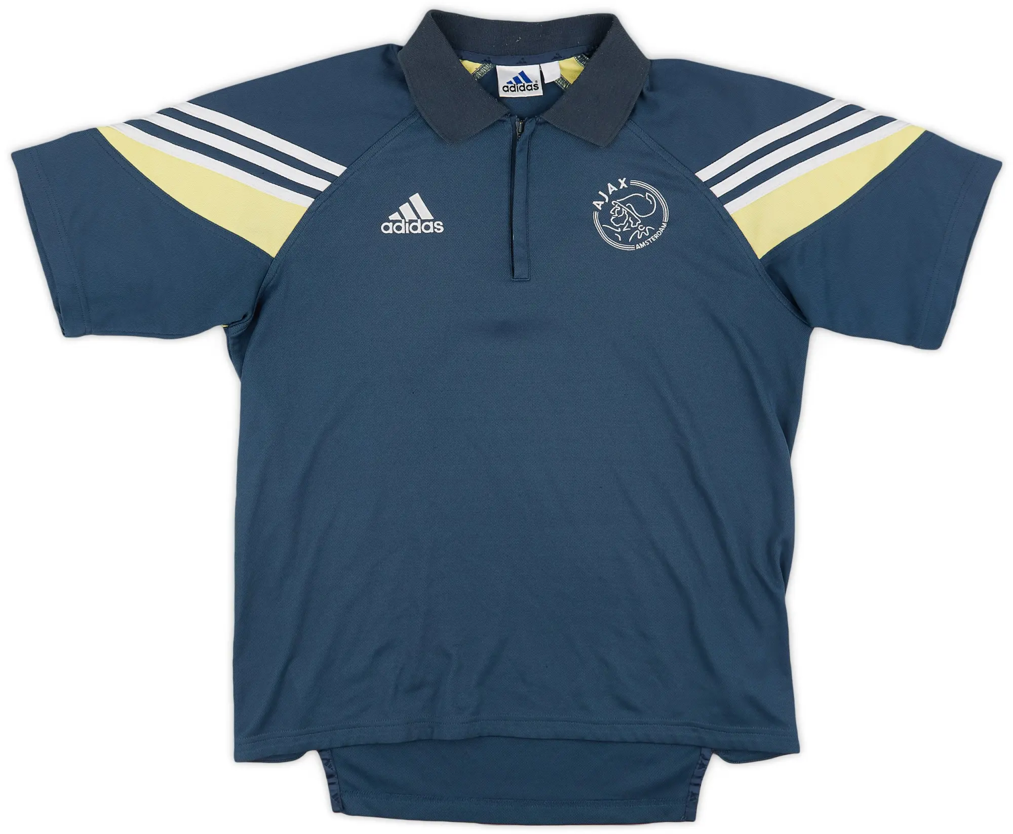 2003-04 Ajax adidas 1/4 Zip Polo Shirt - 7/10 - (L)
