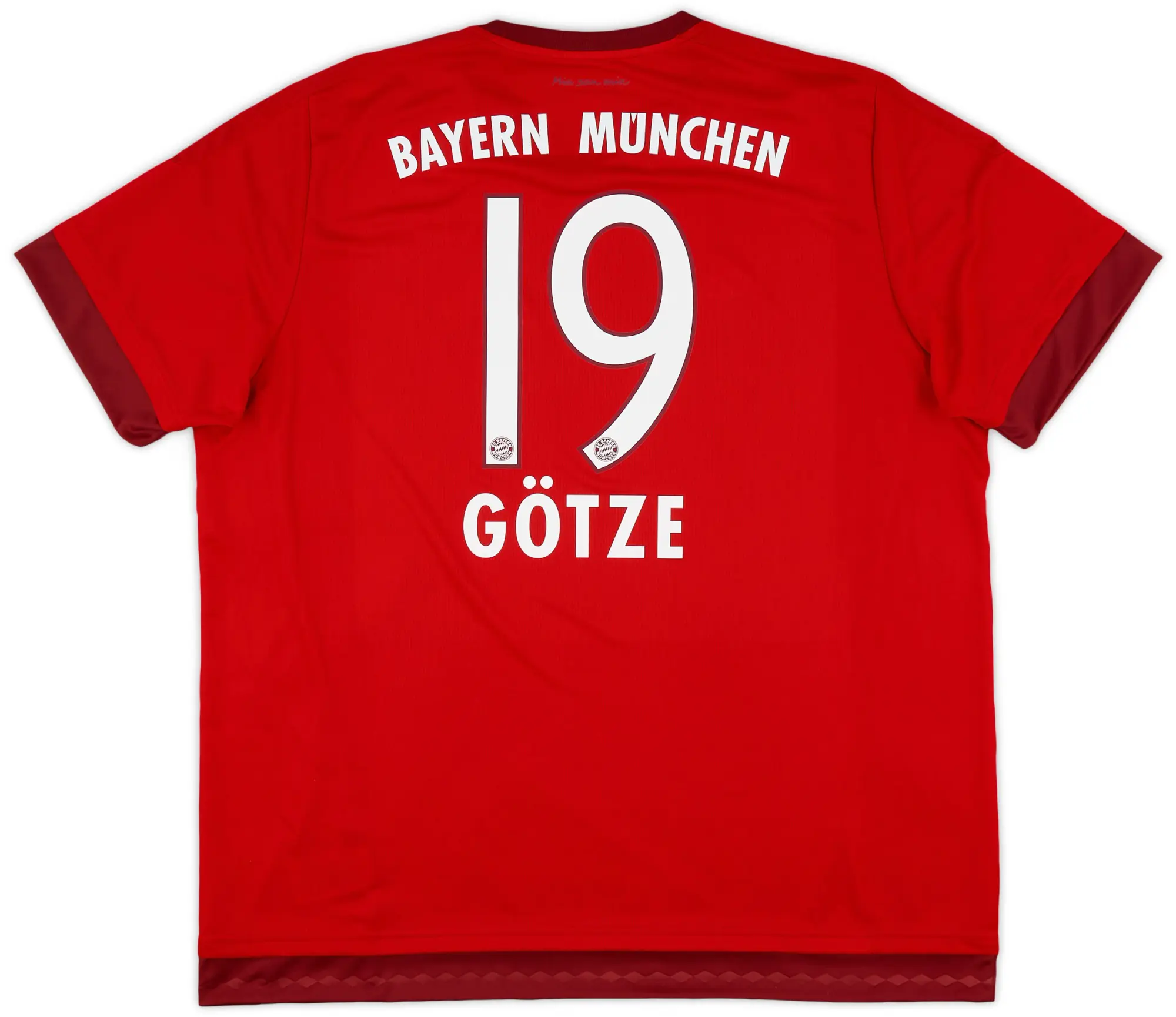 adidas 2015-16 Bayern Munich Home Shirt Gotze #19 - 7/10 - (XXL)