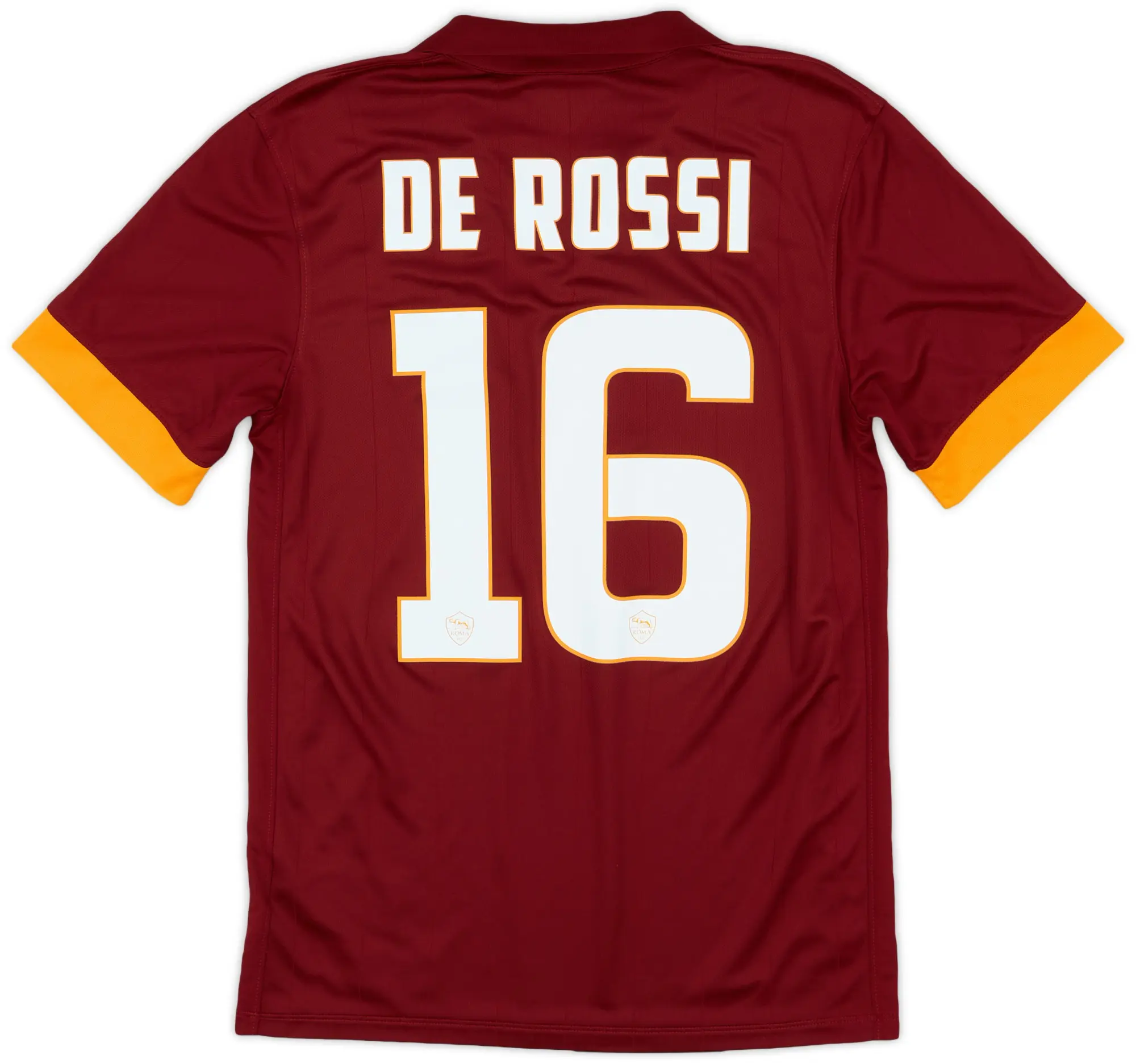 Nike 2014-15 Roma Home Shirt De Rossi #16 - 9/10 - (S)