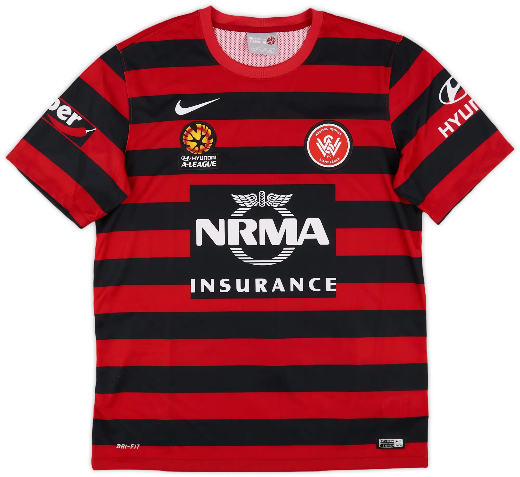 Nike 2014-15 Western Sydney Wanderers Home Shirt - 8/10 - (L)