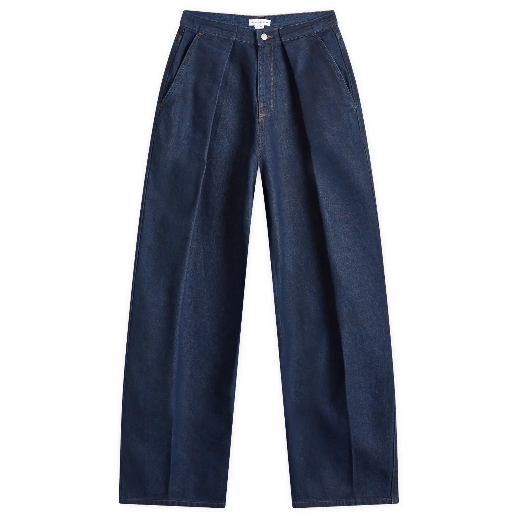 Good American Women's Pleated Jean Indigo