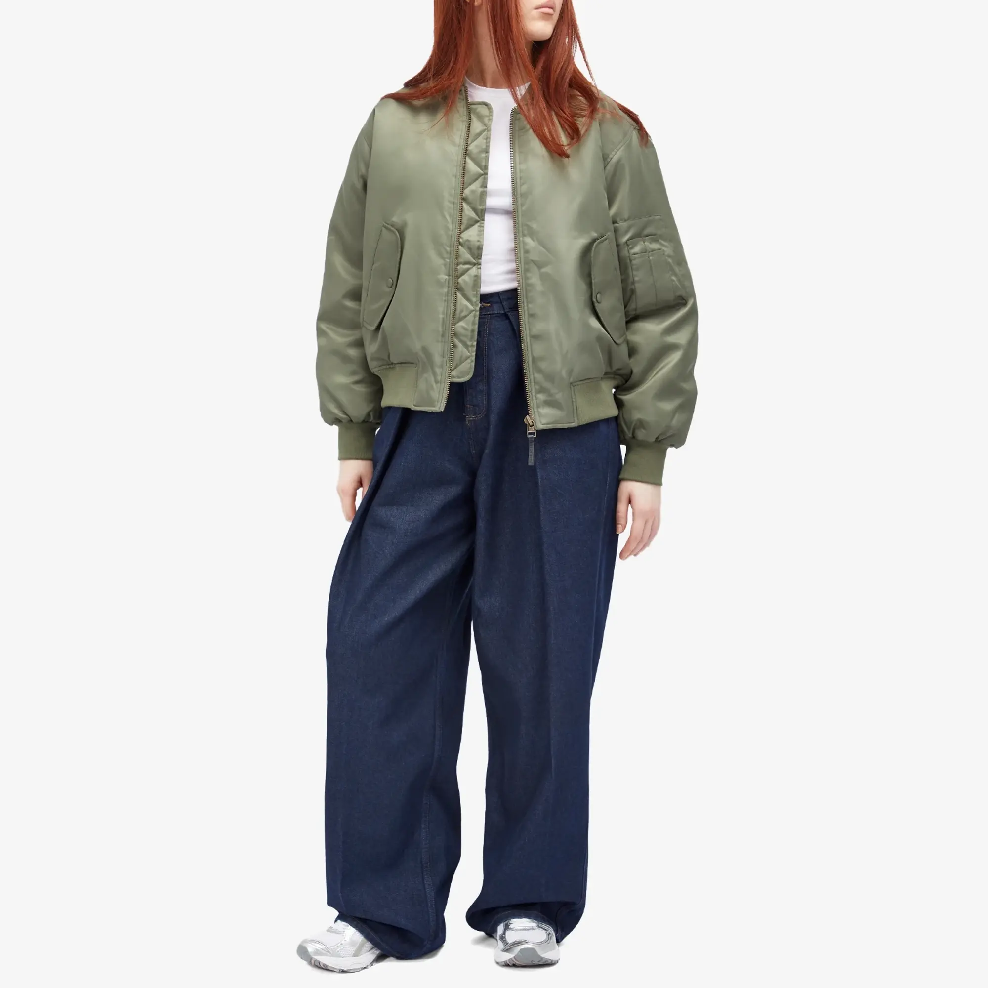 Good American Women's Pleated Jean Indigo