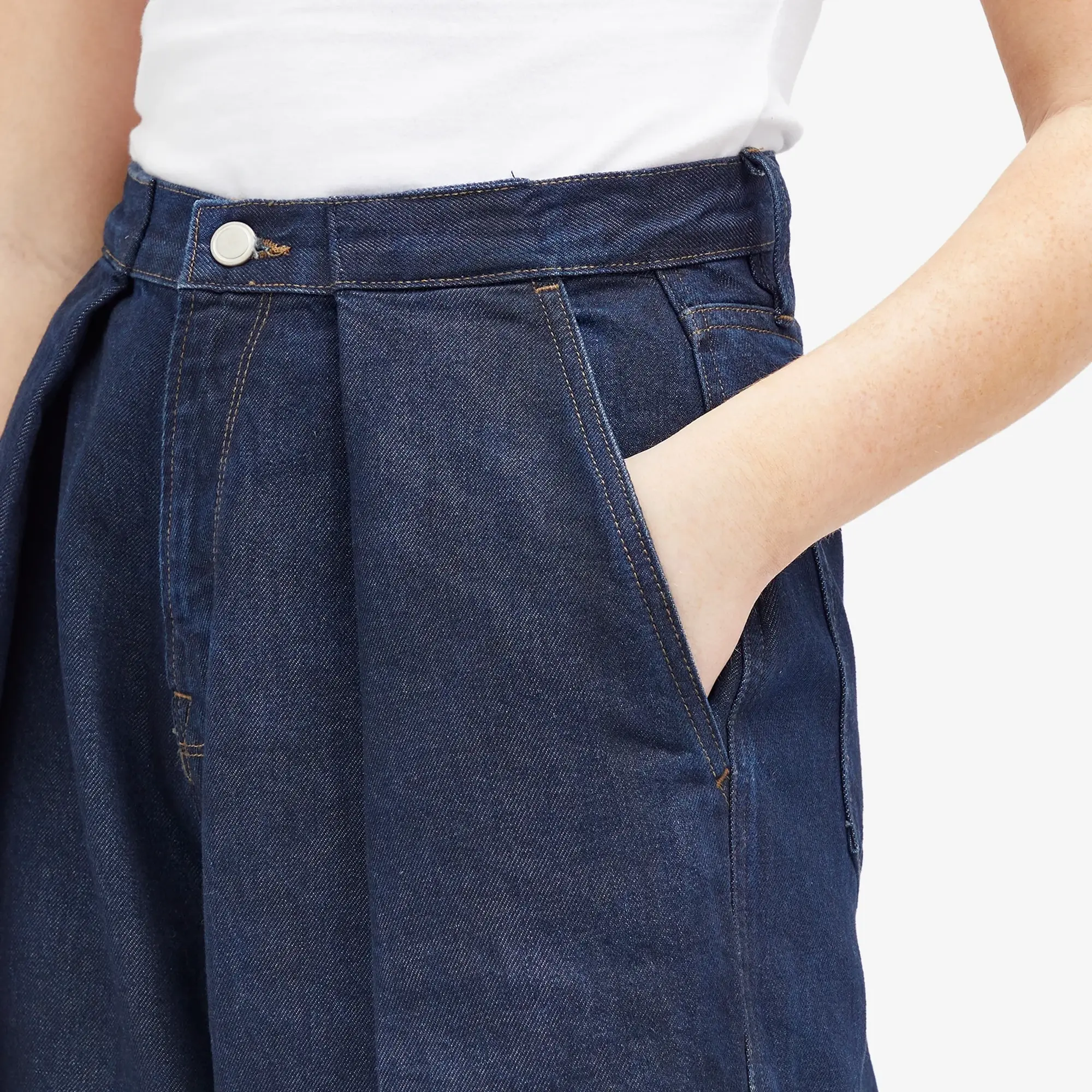 Good American Women's Pleated Jean Indigo