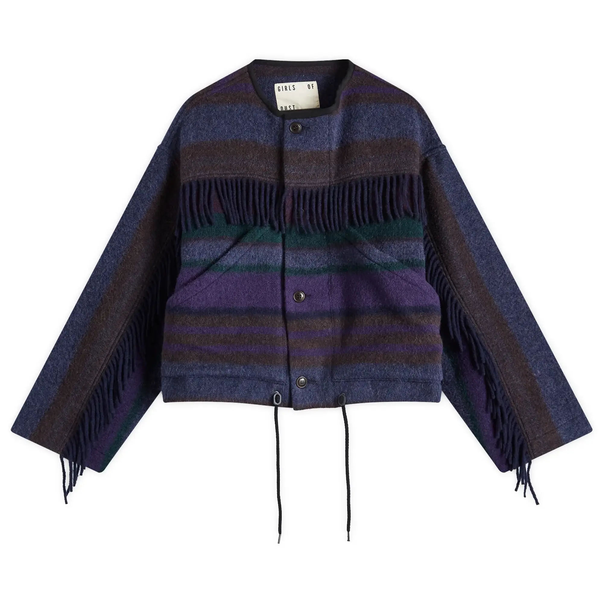 Girls of Dust Women's Nuclear Blanket Jacket Dark Brown/Multi