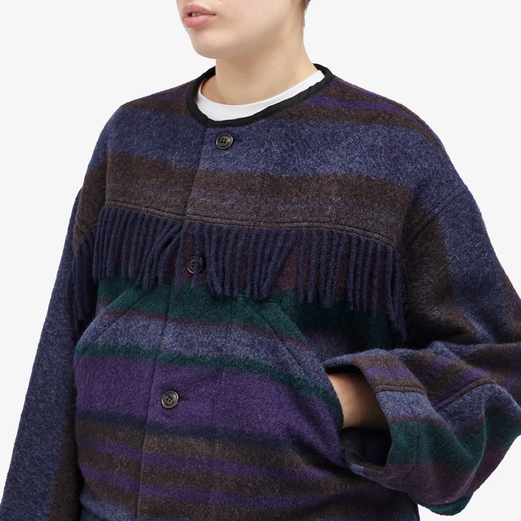 Girls of Dust Women's Nuclear Blanket Jacket Dark Brown/Multi
