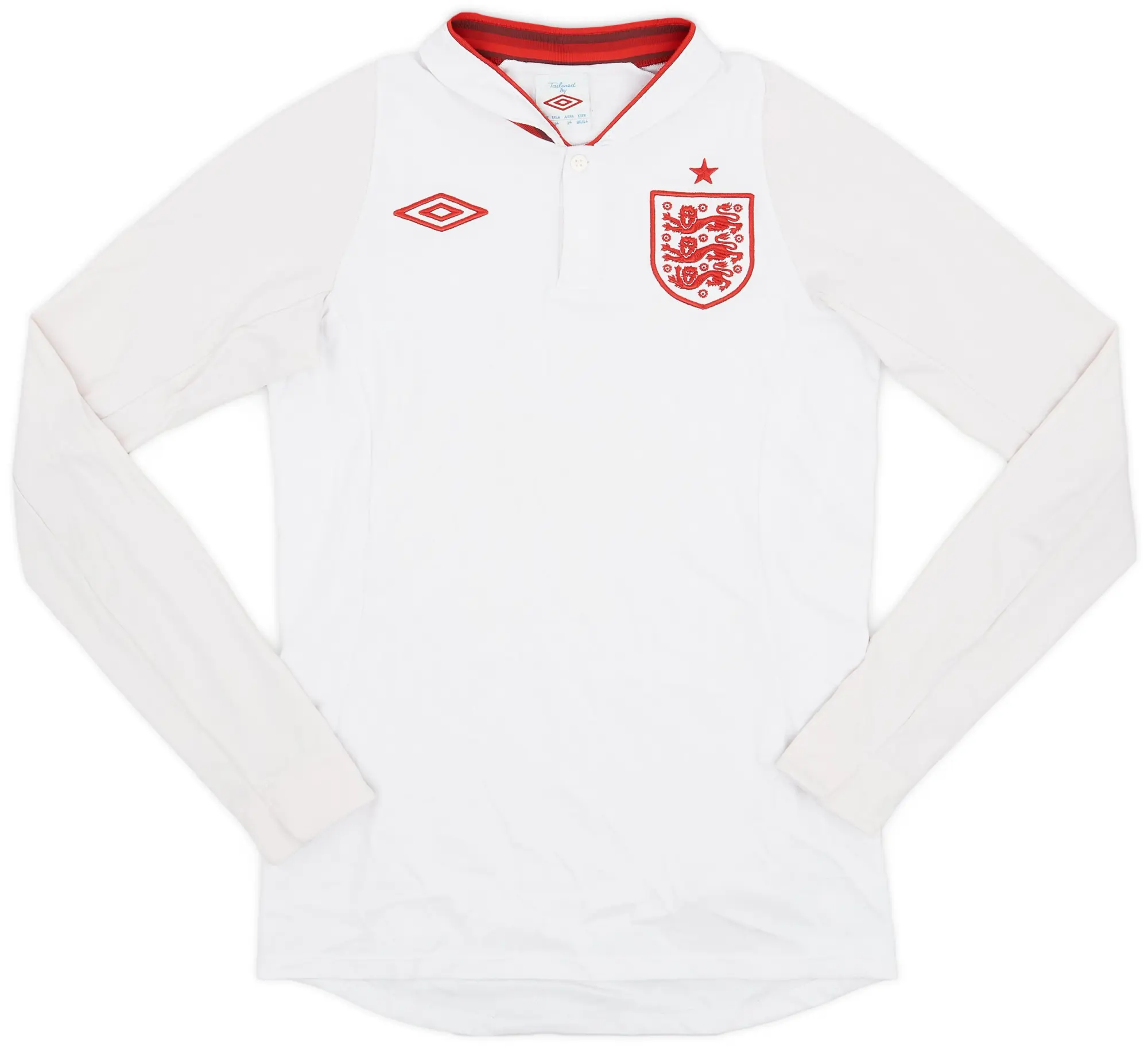 Umbro 2012-13 England Home L/S Shirt - 6/10 - (XL.Boys)