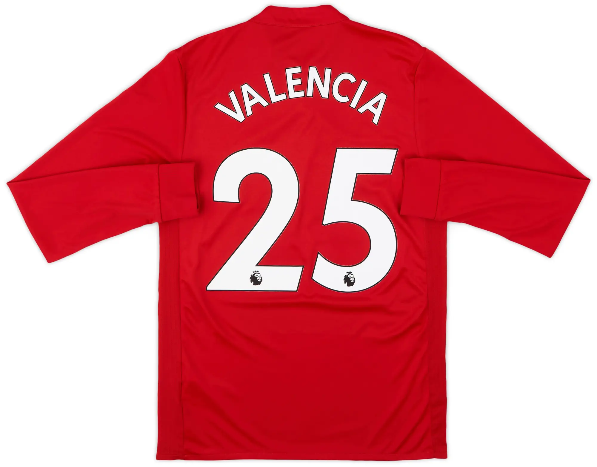 adidas 2017-18 Manchester United Home L/S Shirt Valencia #25 - 9/10 - (S)