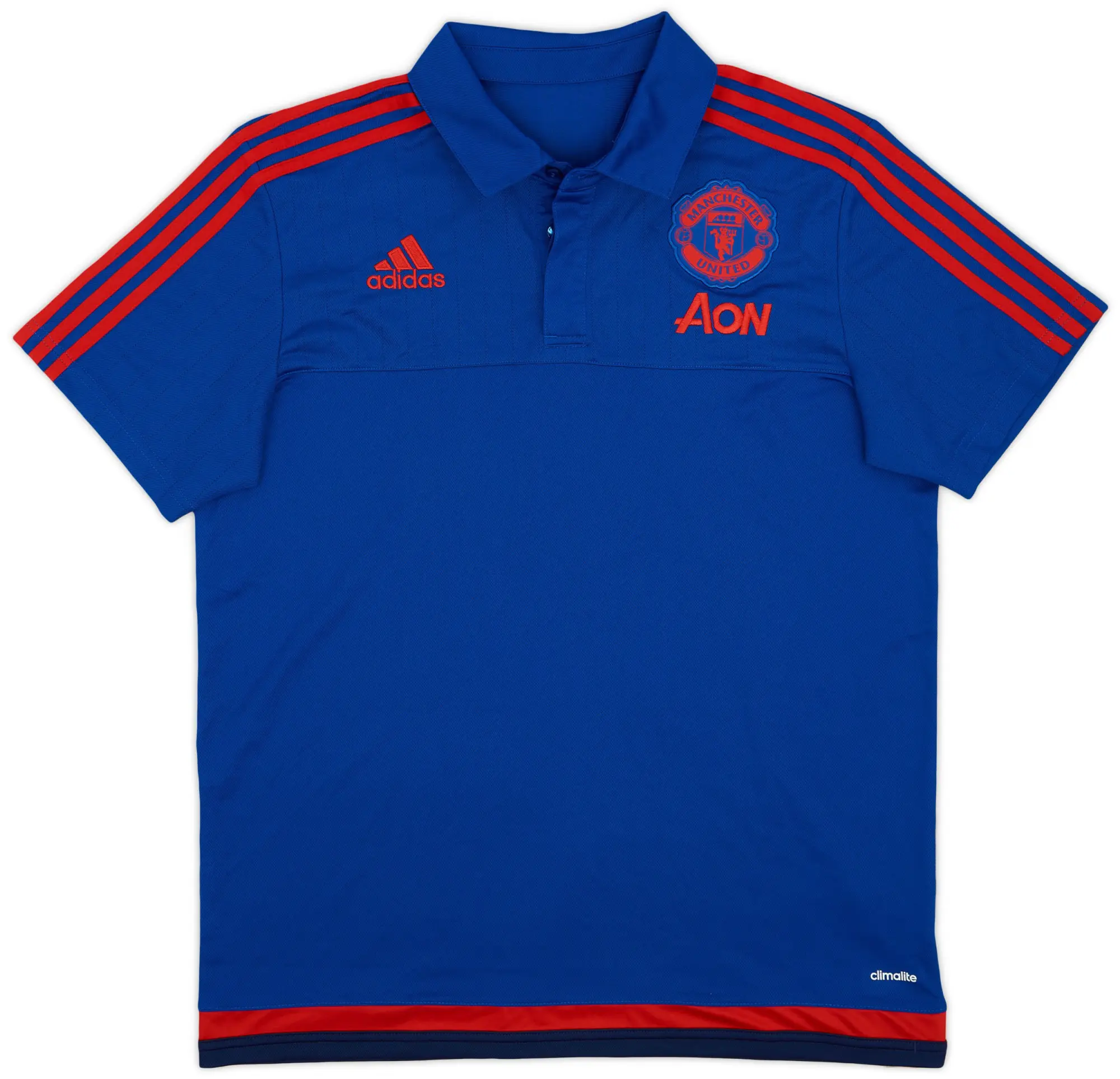 2015-16 Manchester United adidas Polo Shirt - 9/10 - (L)