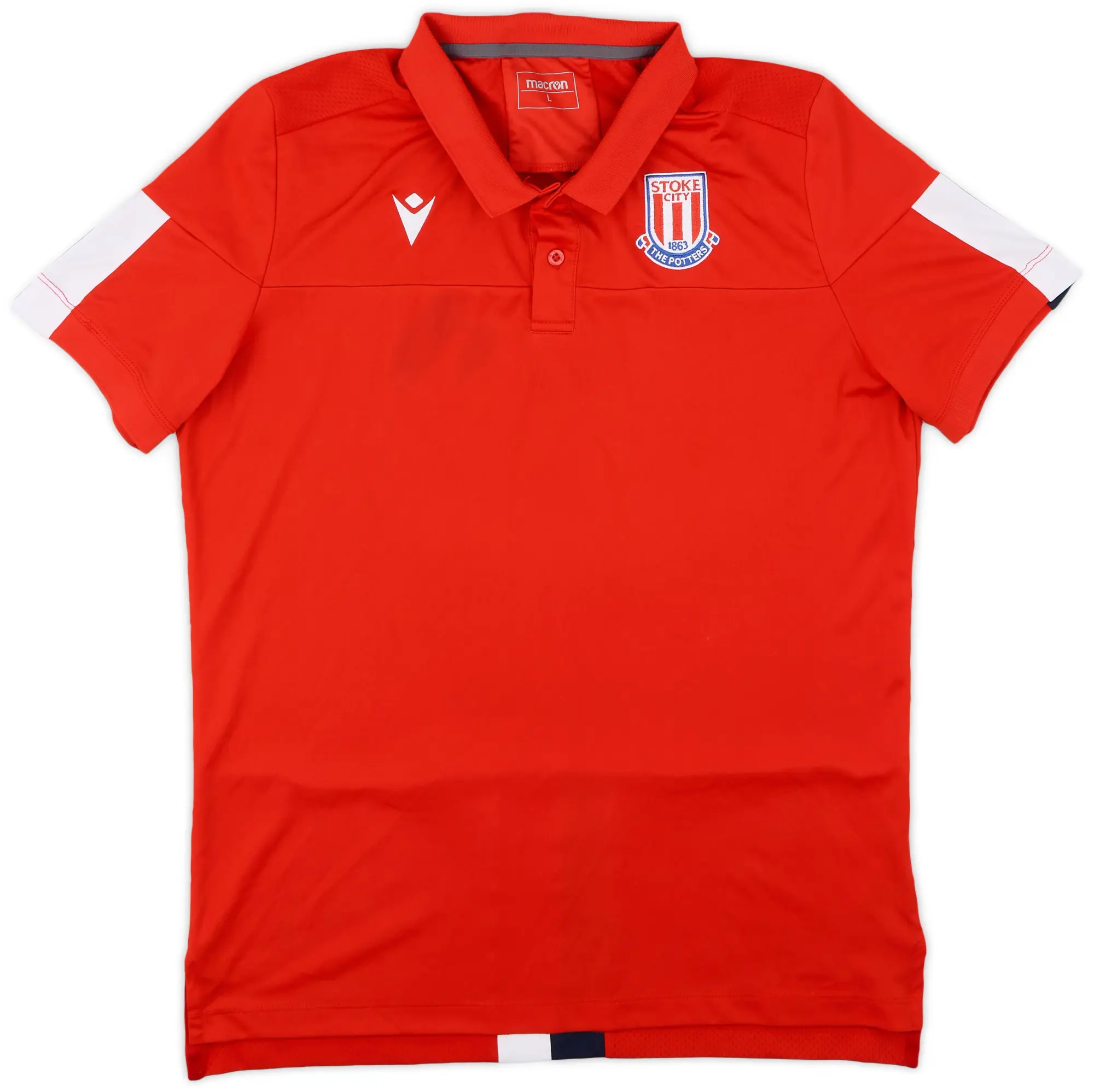 2019-20 Stoke City Macron Polo Shirt - 8/10 - (L)