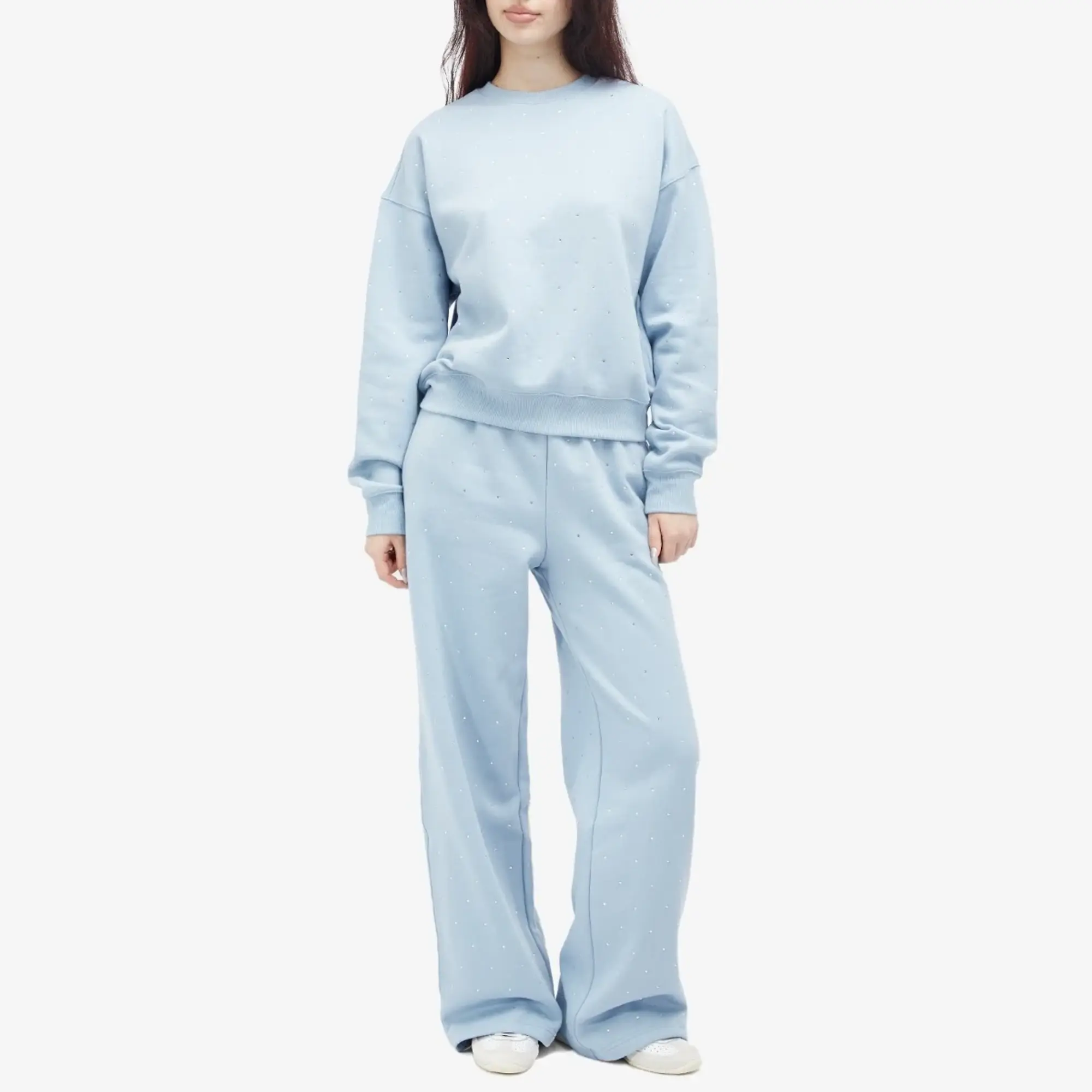 Good American Women's Crystal Wide Leg Sweatpants Winter Sky