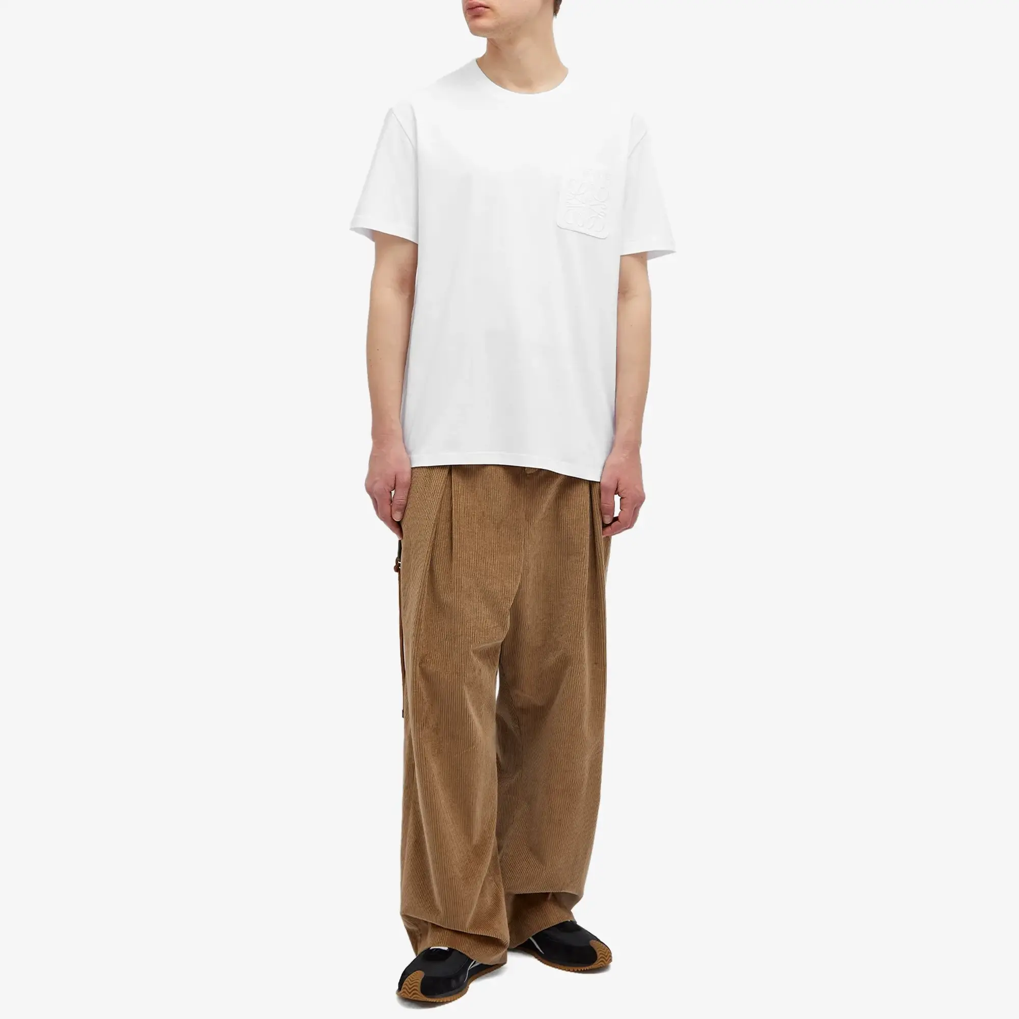 Loewe Men's Anagram Pocket T-Shirt White