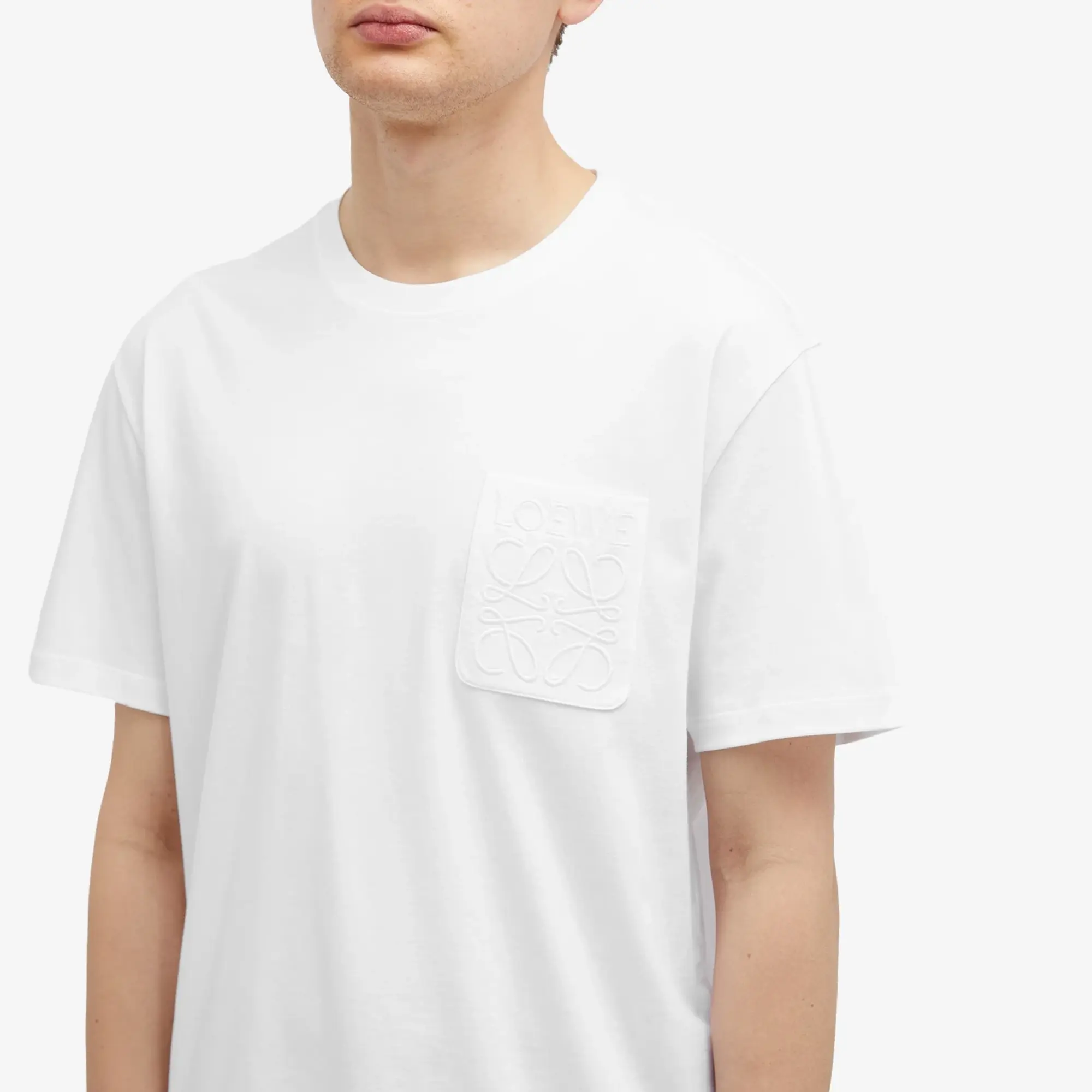 Loewe Men's Anagram Pocket T-Shirt White