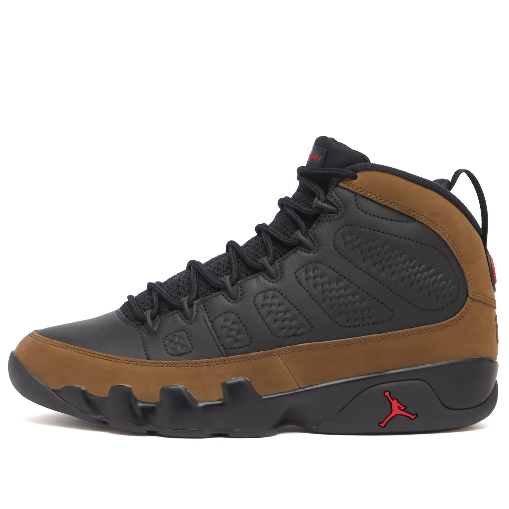 Nike Jordan Air Jordan Men's 9 Retro Sneaker Black/True Red/Light Olive