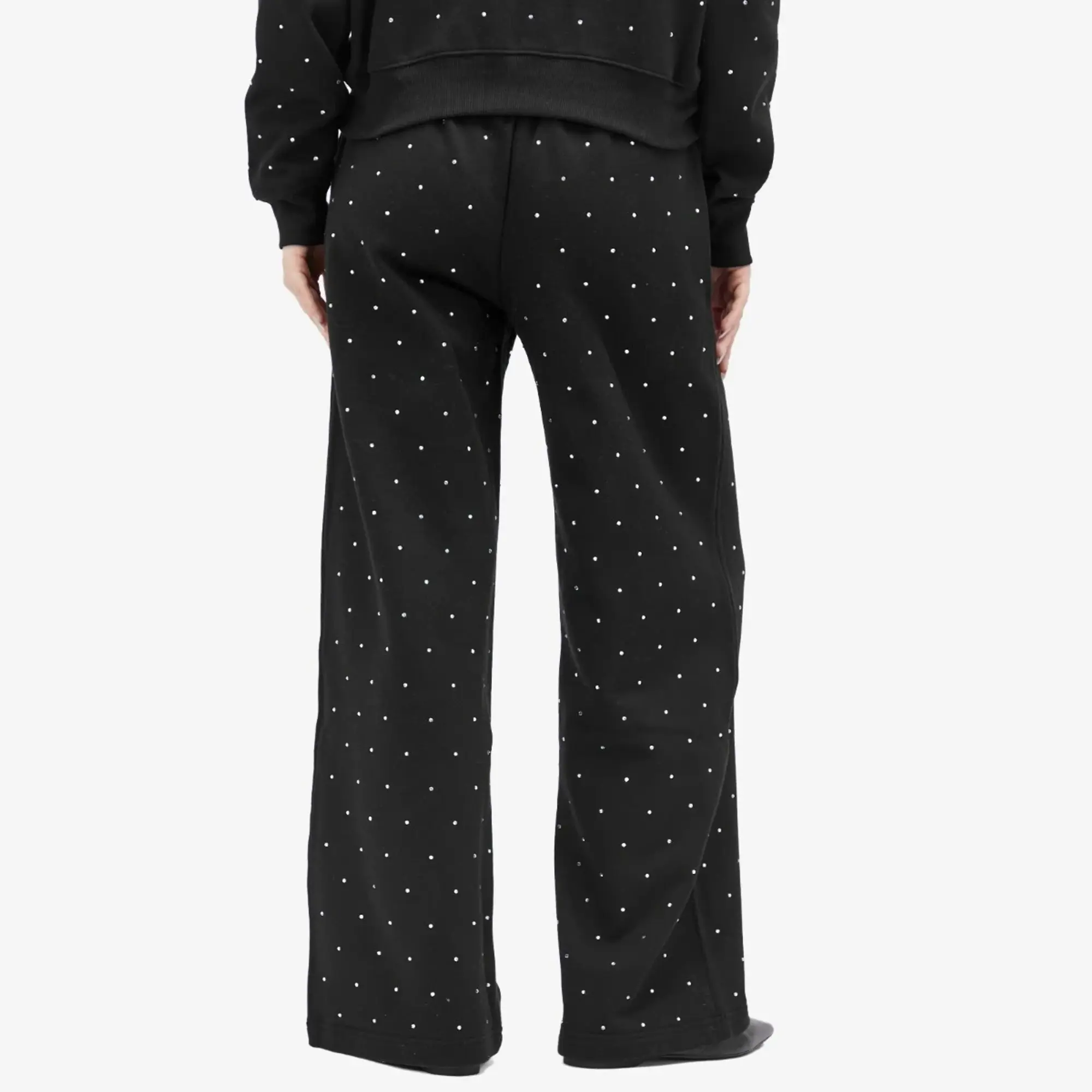 Good American Women's Crystal Wide Leg Sweatpants Black