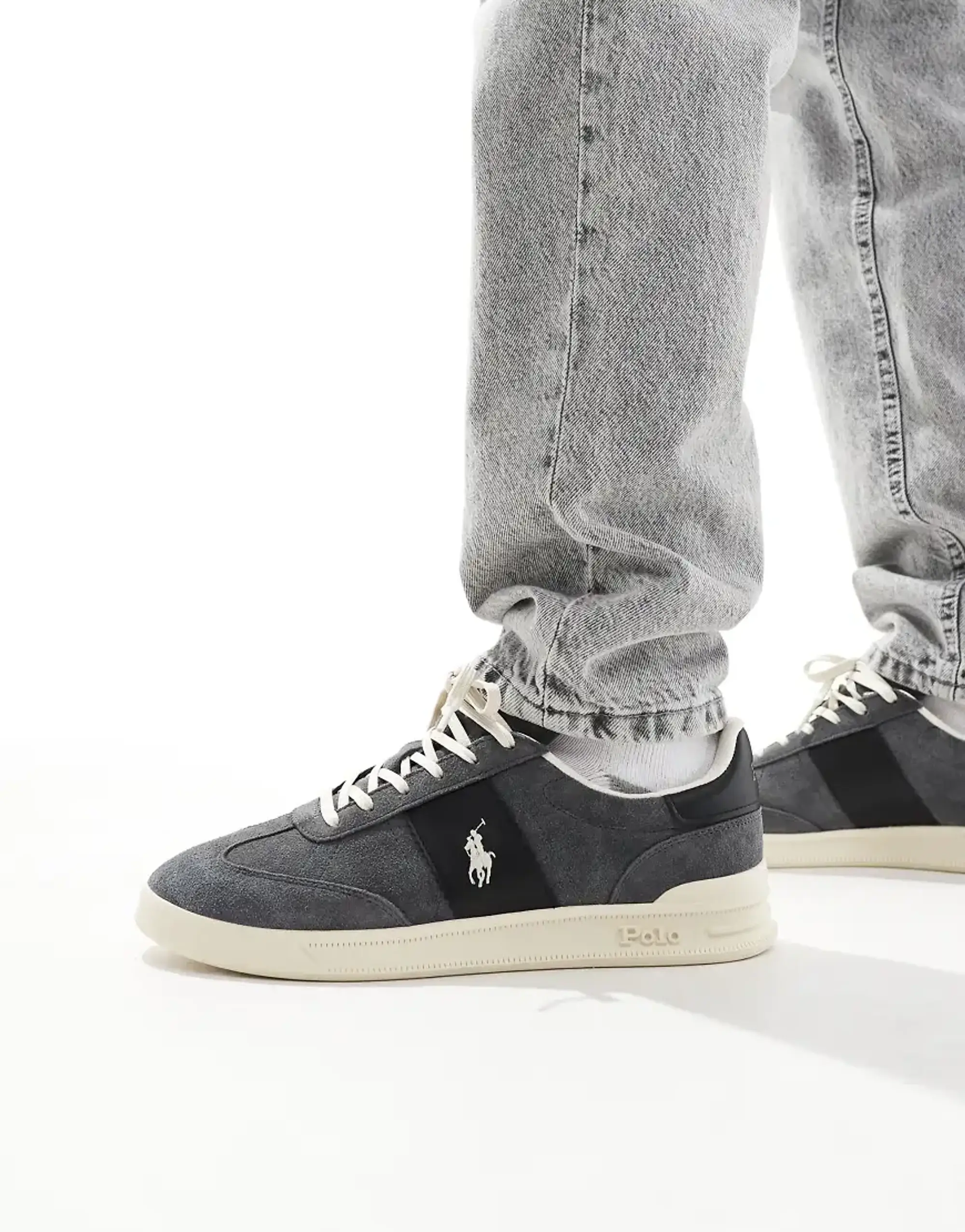 Polo Ralph Lauren Ralph Lauren Heritage Aera Suede Trainers, Grey