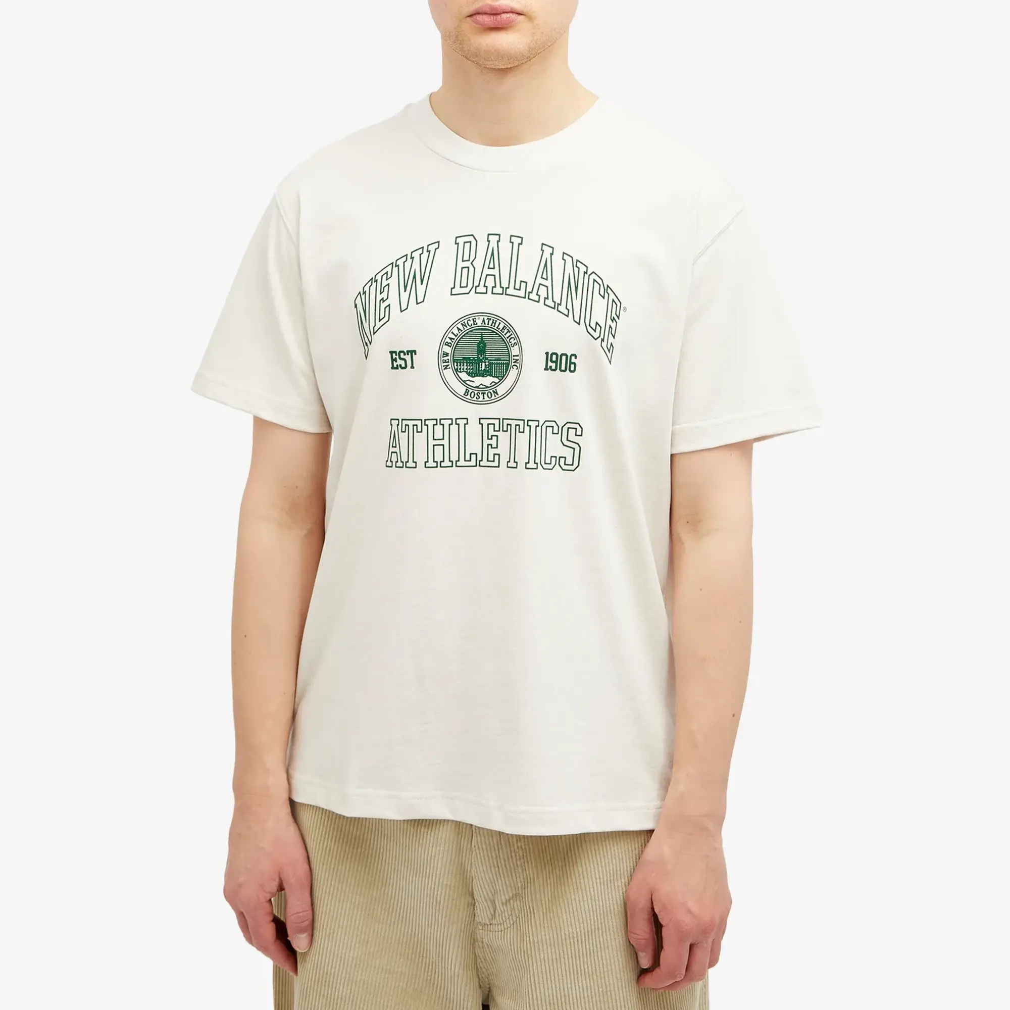 New Balance Men's Varsity Oversized T-Shirt Light Heather