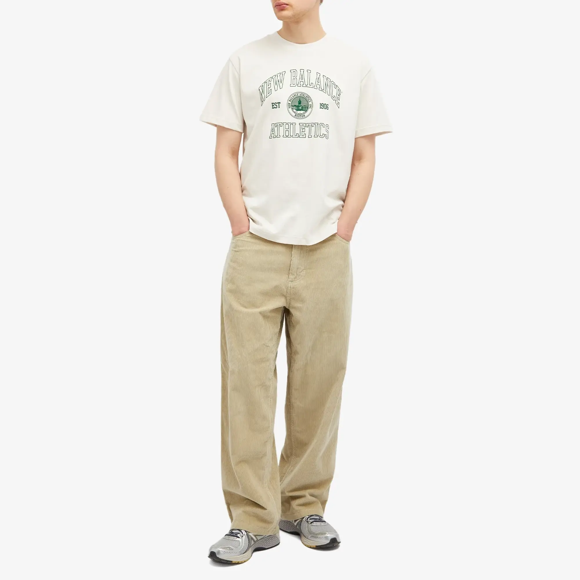 New Balance Men's Varsity Oversized T-Shirt Light Heather