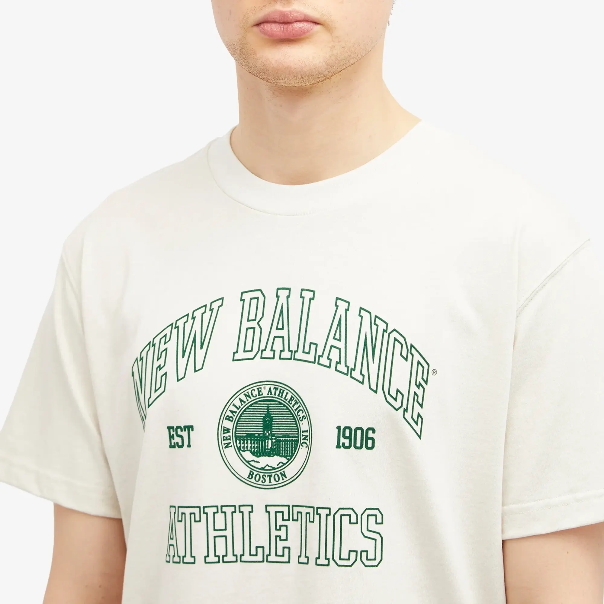 New Balance Men's Varsity Oversized T-Shirt Light Heather