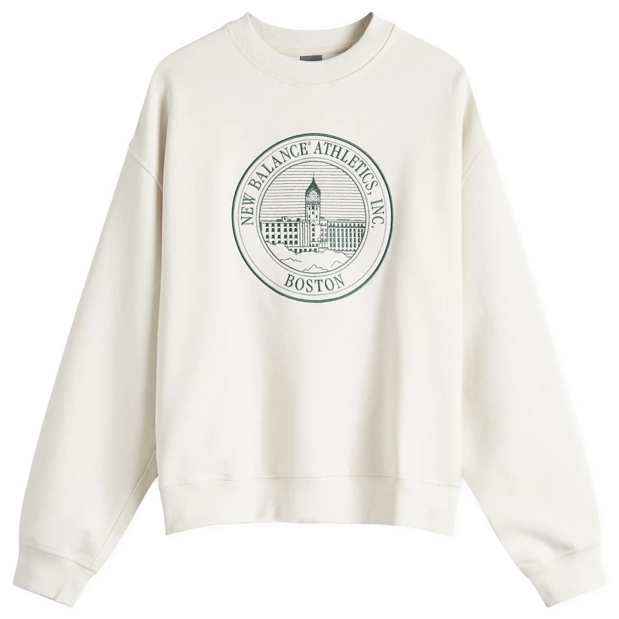 New Balance Men's Varsity Oversized Crewneck Sweat Nightwatch Green