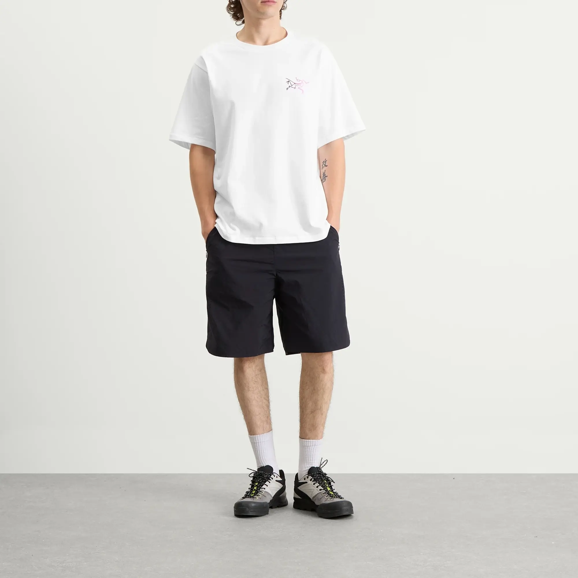 Arcteryx Kragg Logo T-Shirt - White Light / Multi