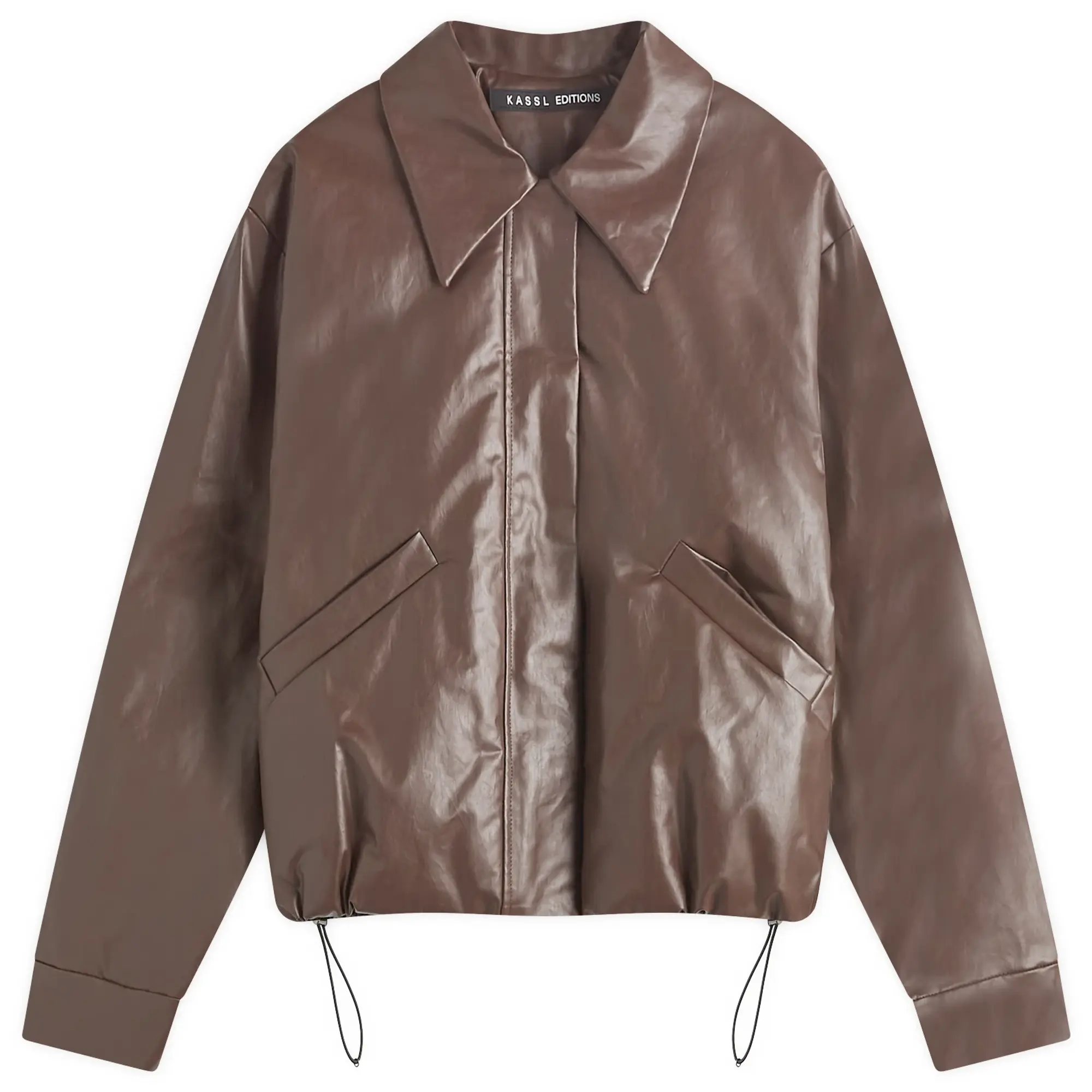 KASSL Editions kassl Bomber Short Oil Jacket Dark Brown