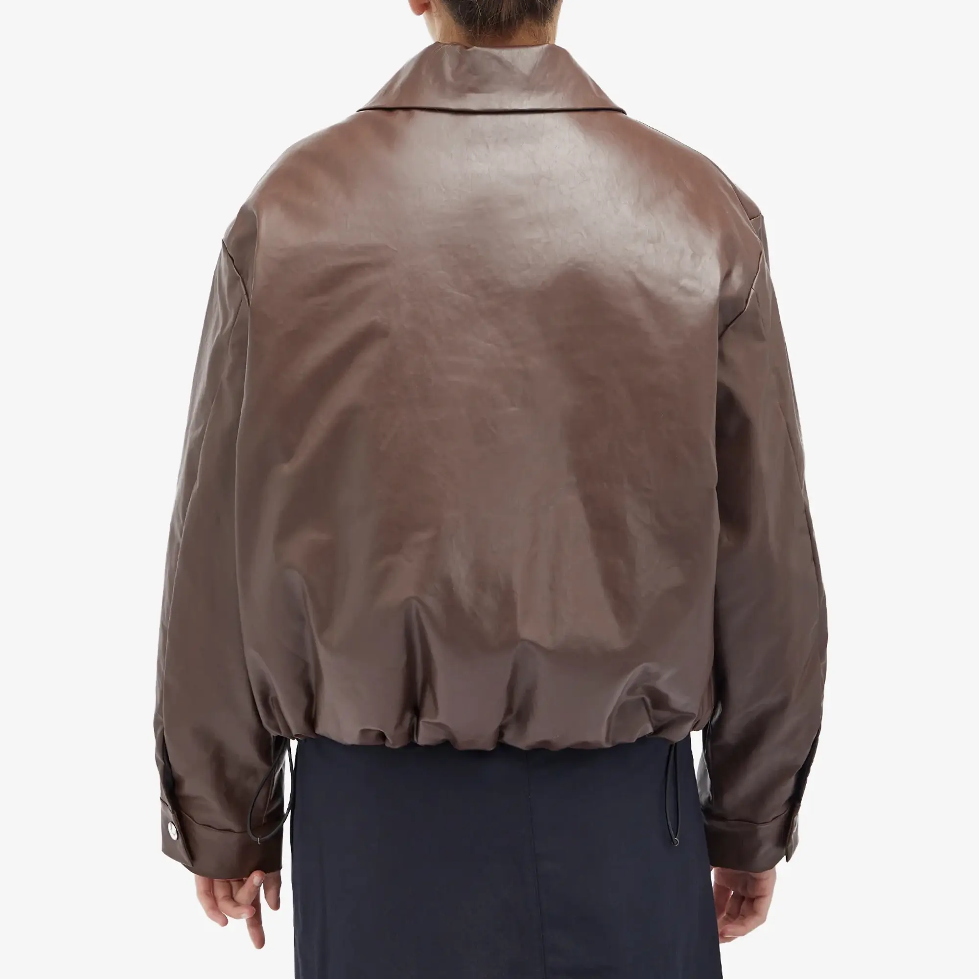 KASSL Editions kassl Bomber Short Oil Jacket Dark Brown