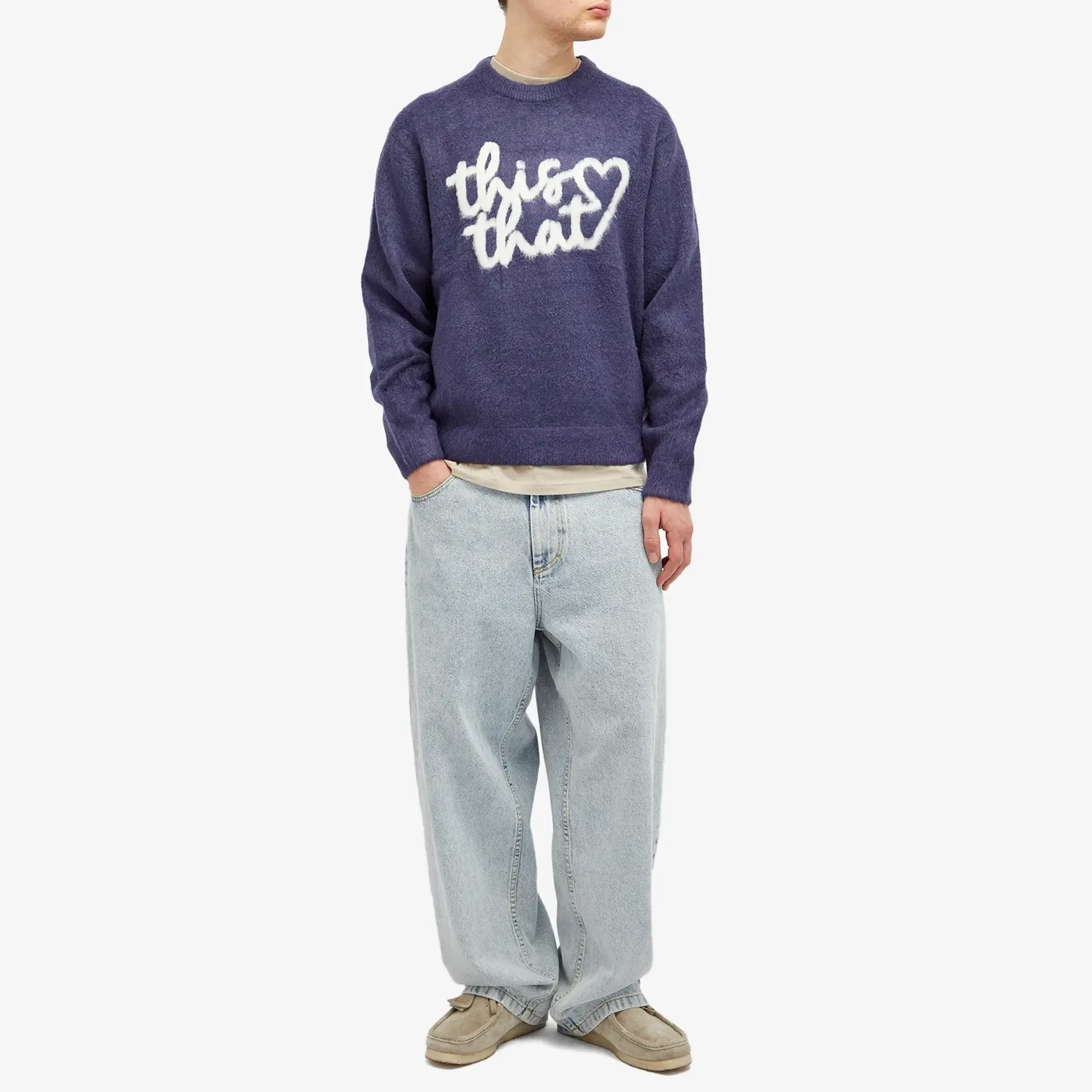 thisisneverthat Men's Logo Knit Sweat Purple