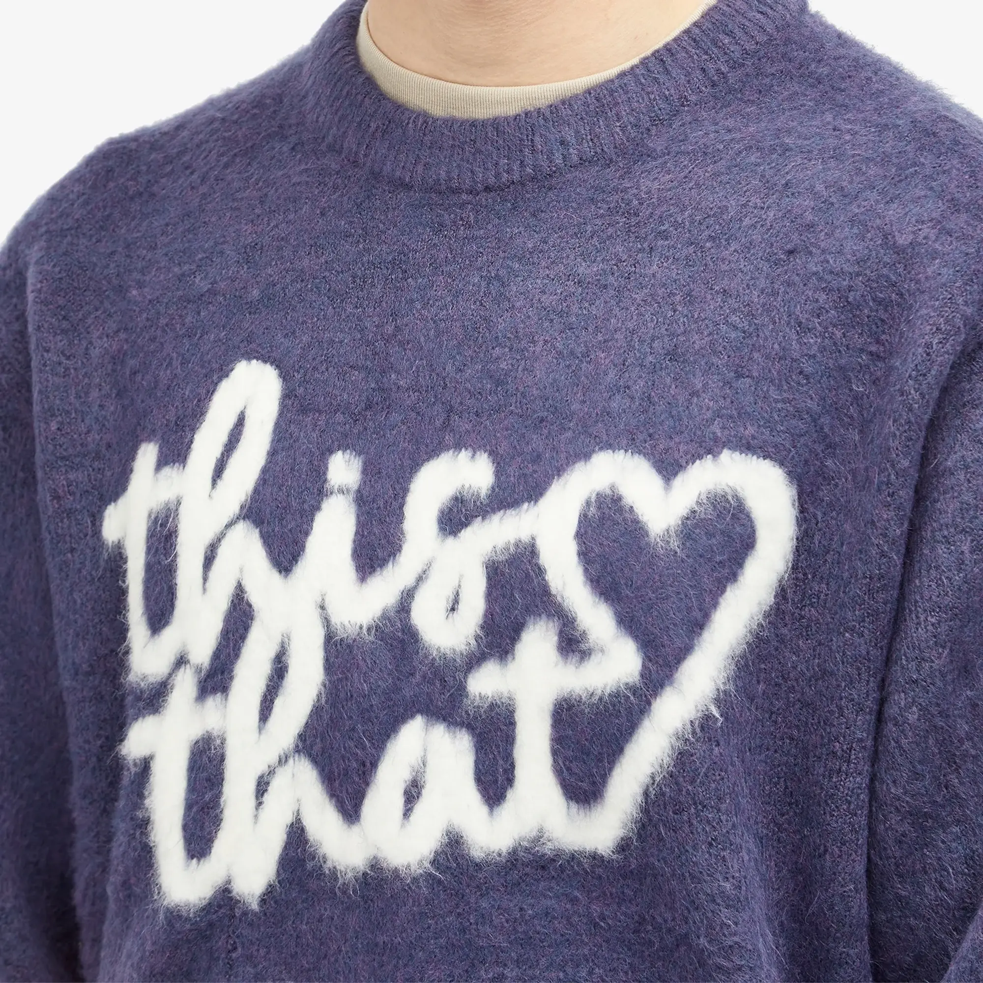 thisisneverthat Men's Logo Knit Sweat Purple