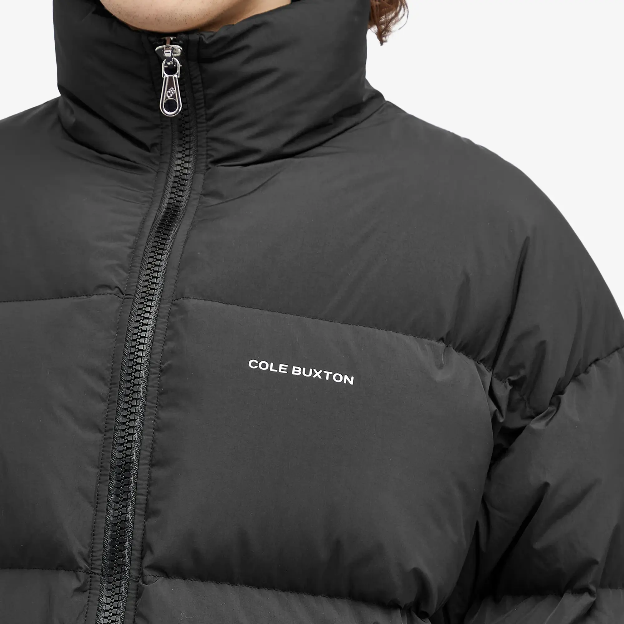 Cole Buxton Men's Cropped Logo Puffer Jacket Black