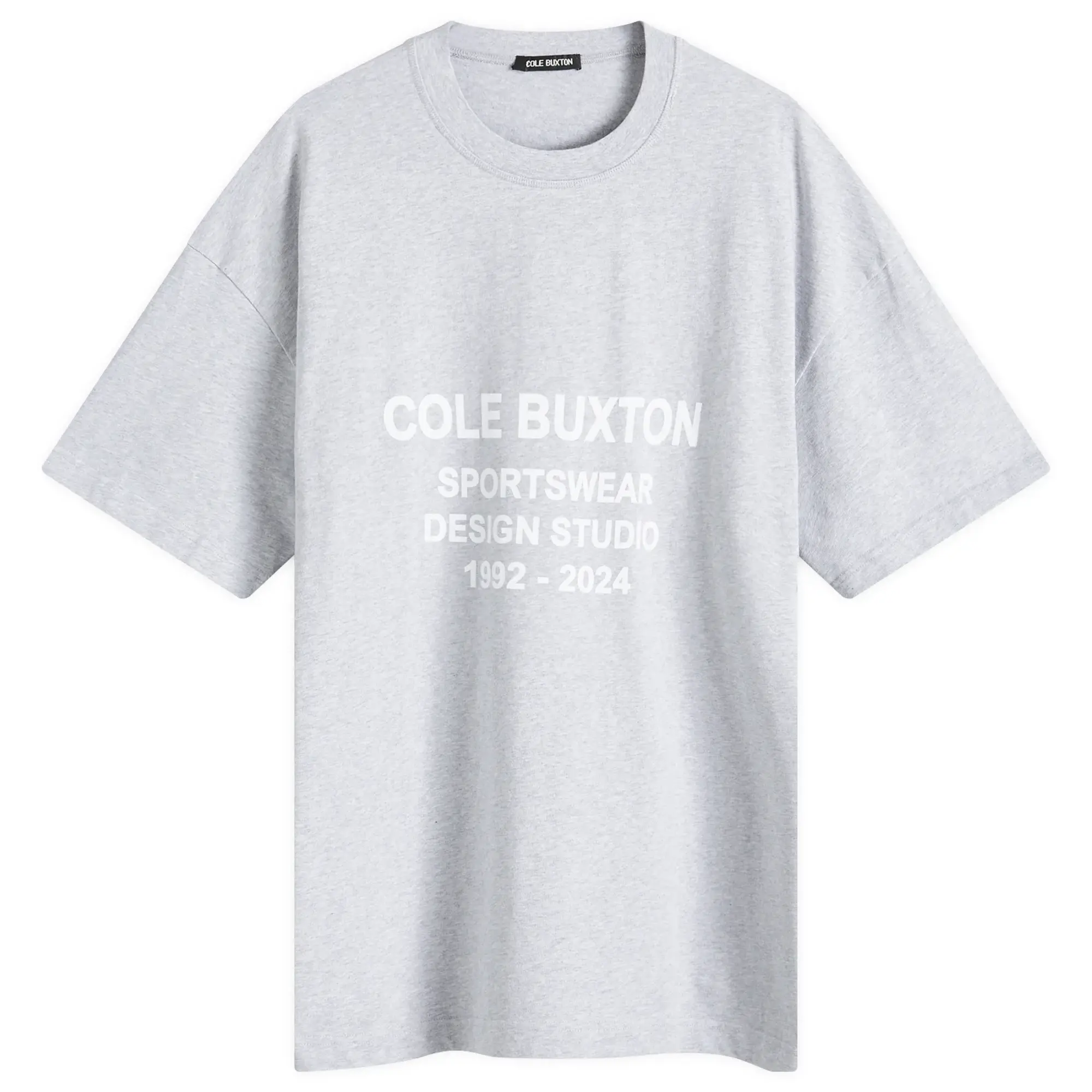 Cole Buxton Men's Design Studios T-Shirt Light Grey Marl