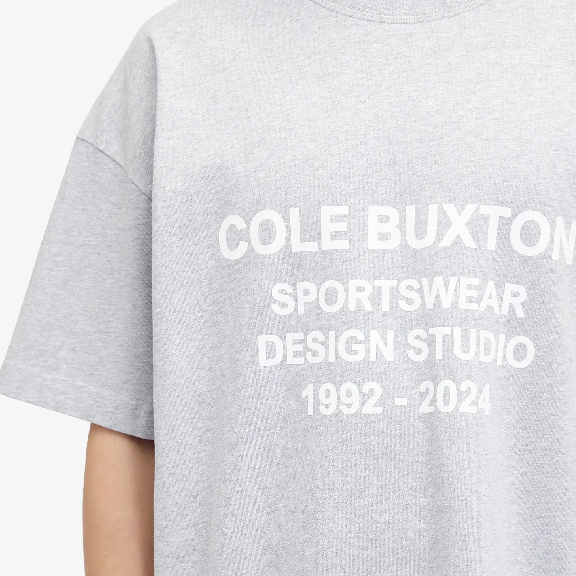 Cole Buxton Men's Design Studios T-Shirt Light Grey Marl