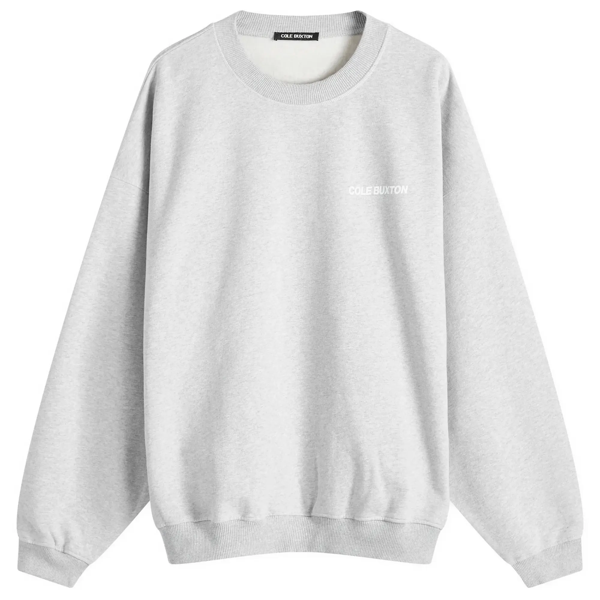 Cole Buxton Men's Sportswear Crew Sweatshirt Light Grey Marl