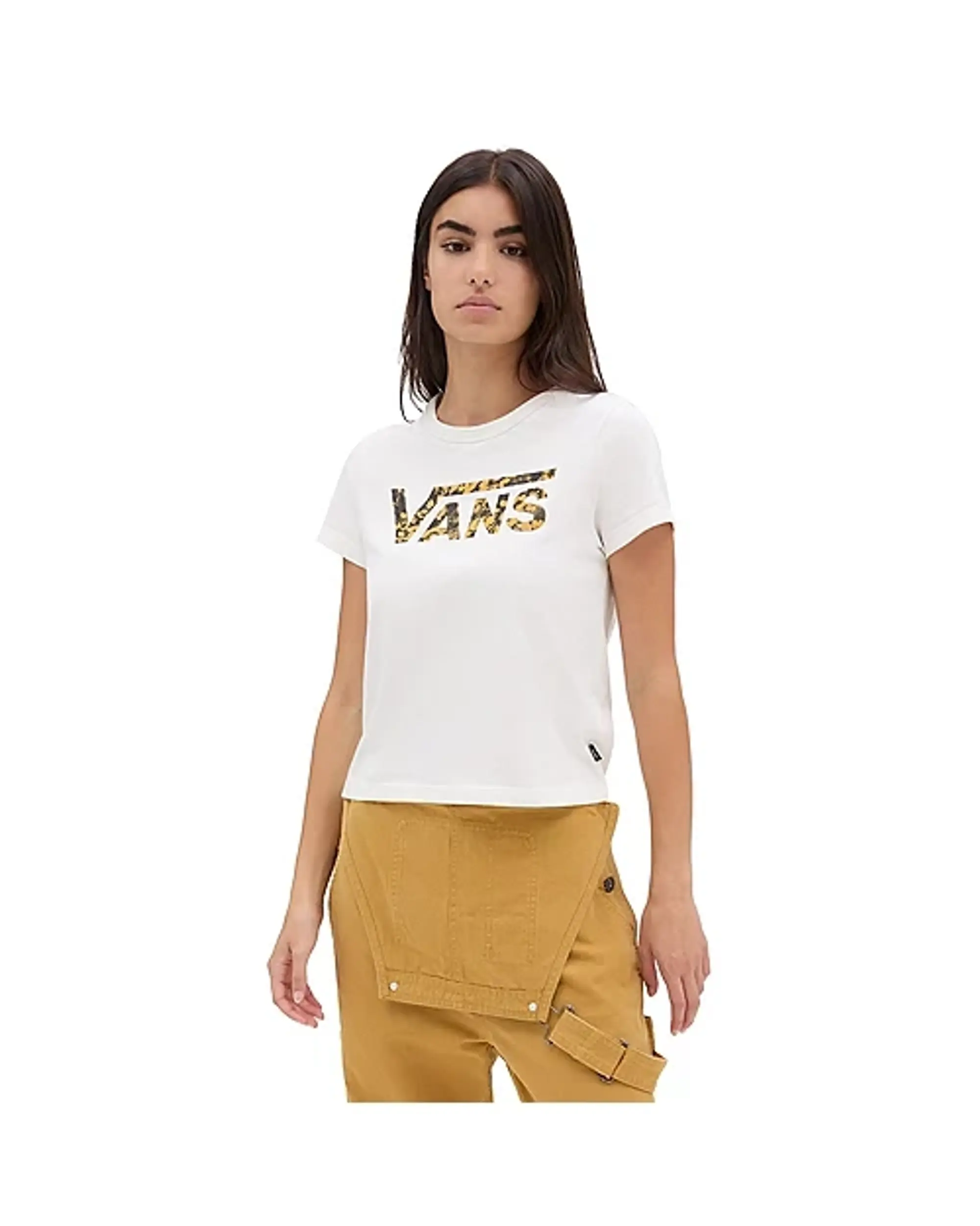 Vans - Warped Floral Fill Mini T-Shirt, Woman, White