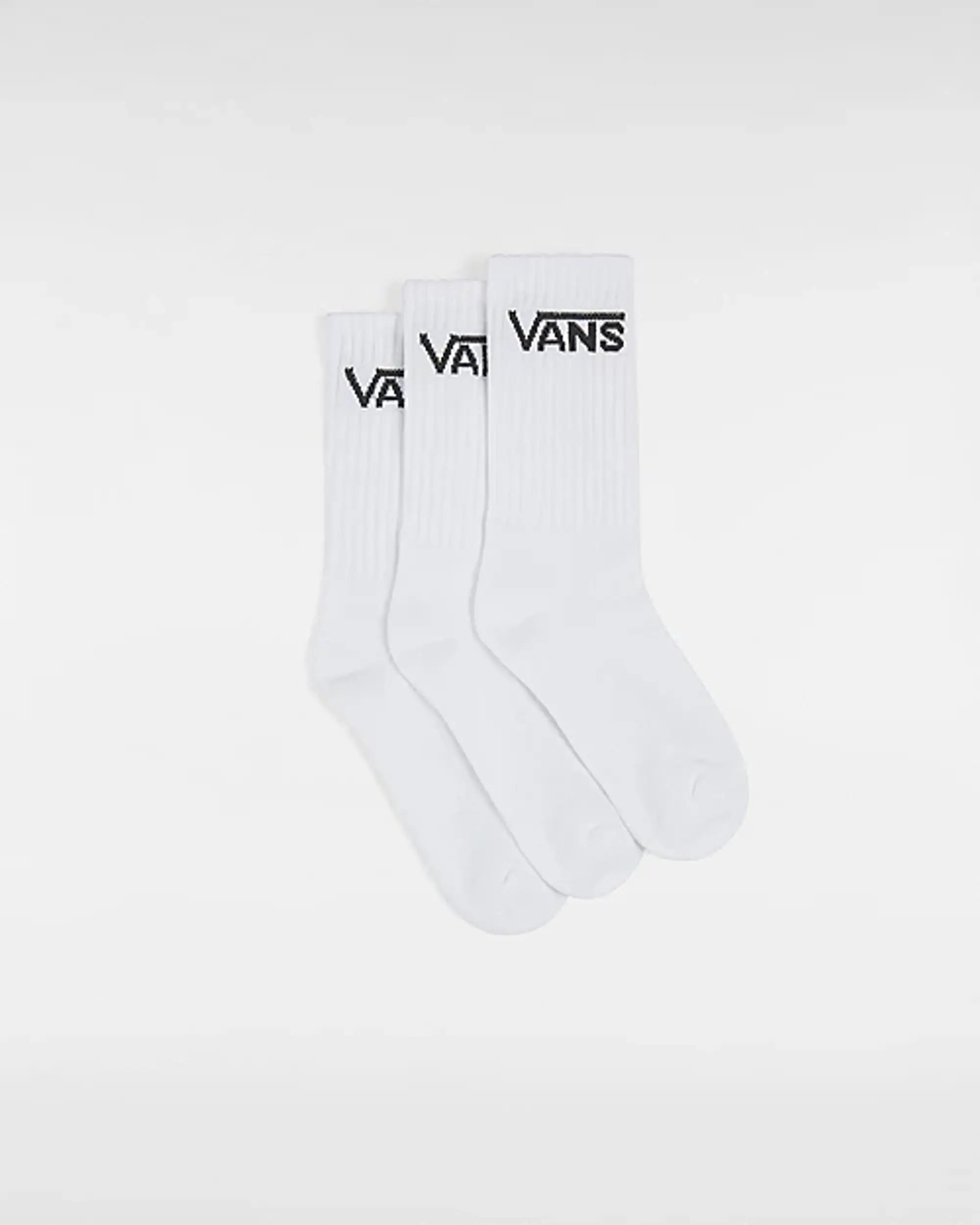 Vans Kids Classic Vans Crew Socks (3 Pairs) (White) Youth White