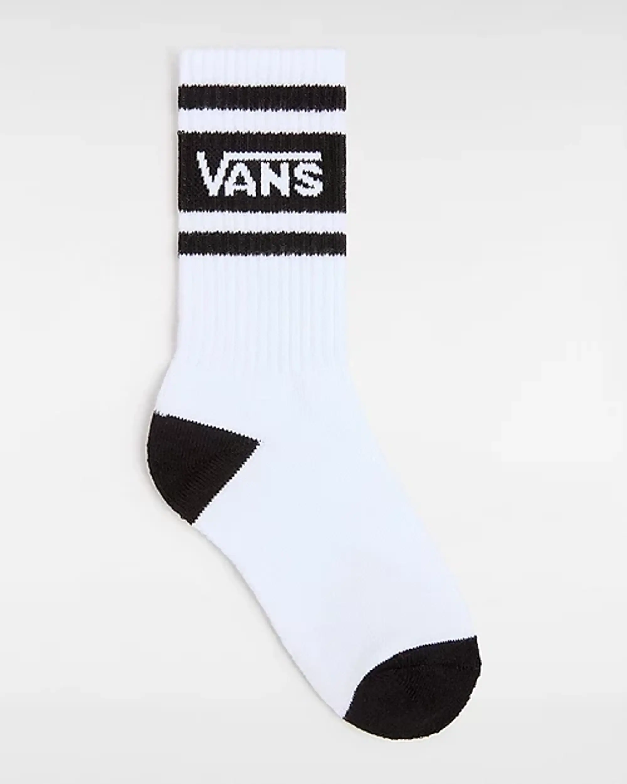 Vans Kids Vans Drop V Logo Crew Socks (1 Pair) (White/Black) Youth White