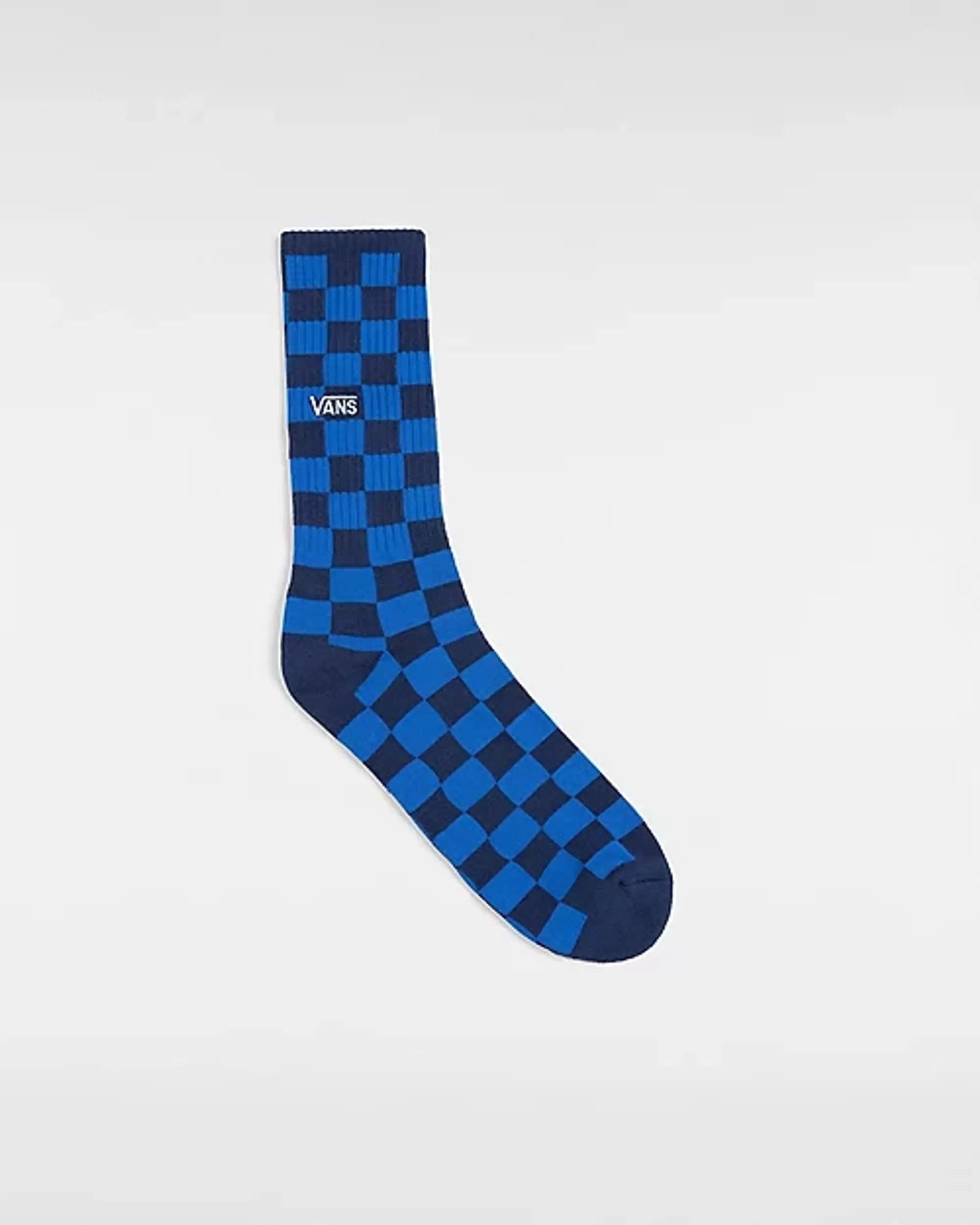 Vans Checkerboard Crew Socks (1 Pair) (Trbl) Unisex Blue